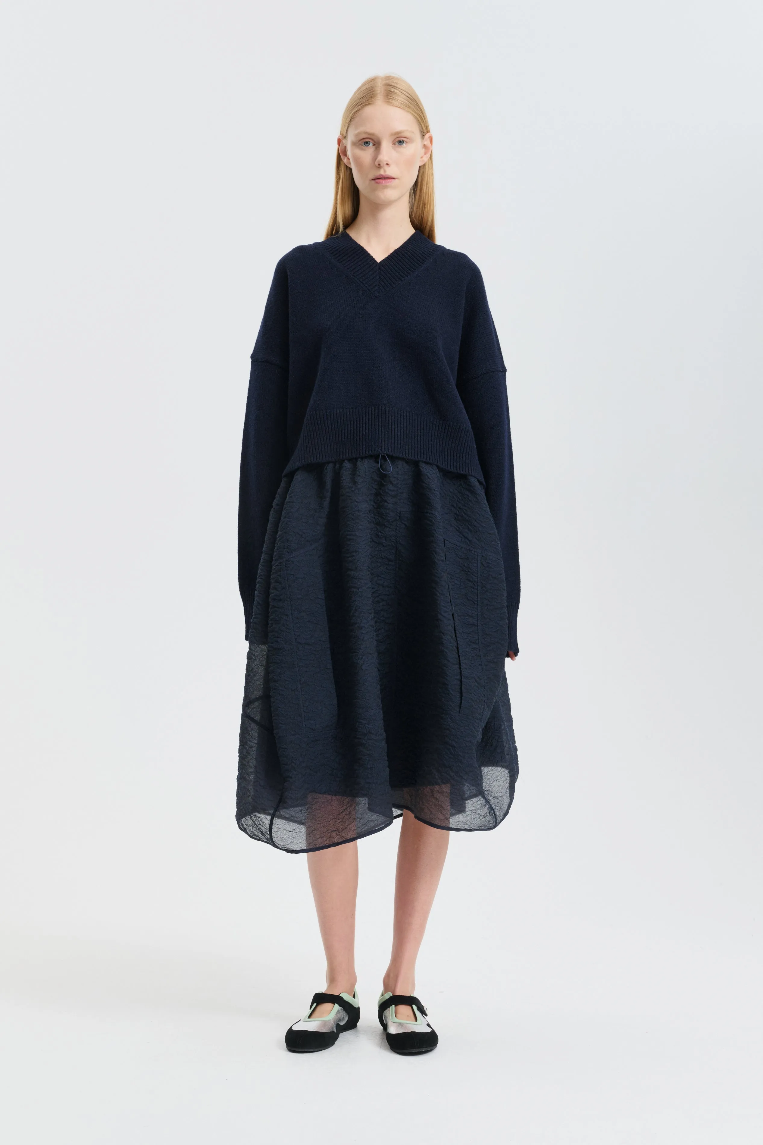 CBFENNE | JUMPER WINTER LAMBSWOOL NAVY sold by Cecilie Bahnsen
