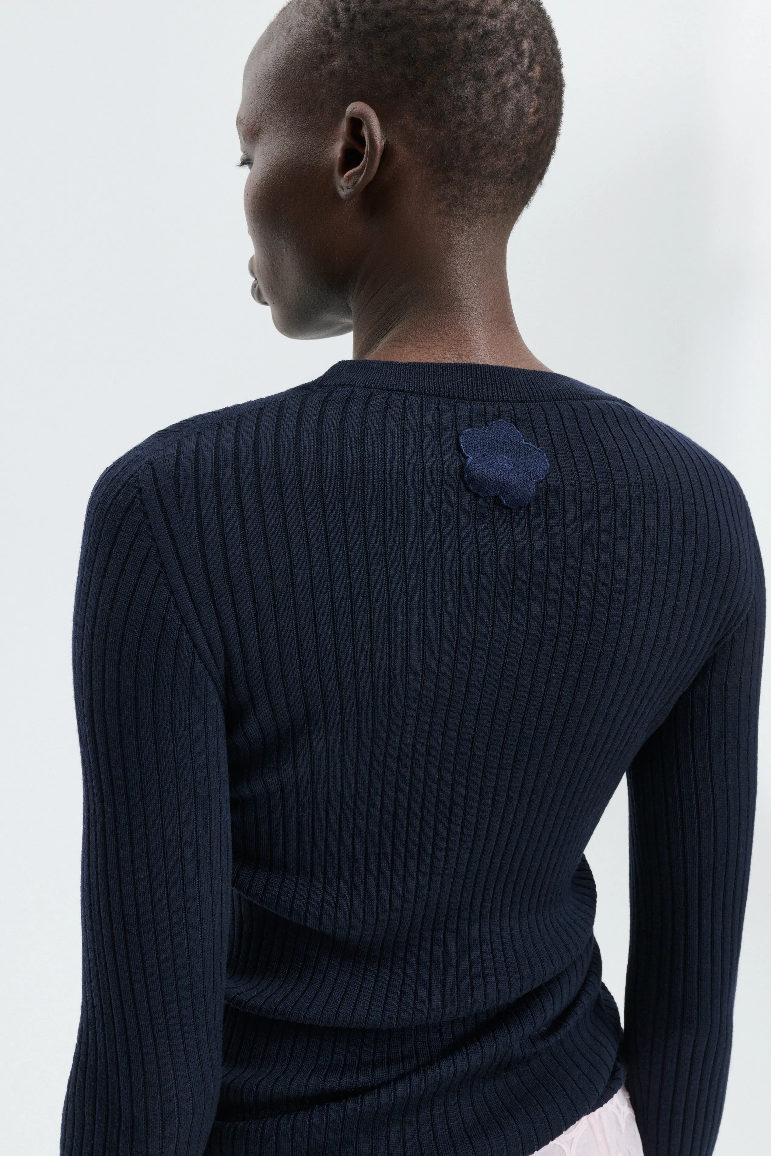 CBFLORINE | TOP FINE MERINO NAVY sold by Cecilie Bahnsen product image thumbnail 4