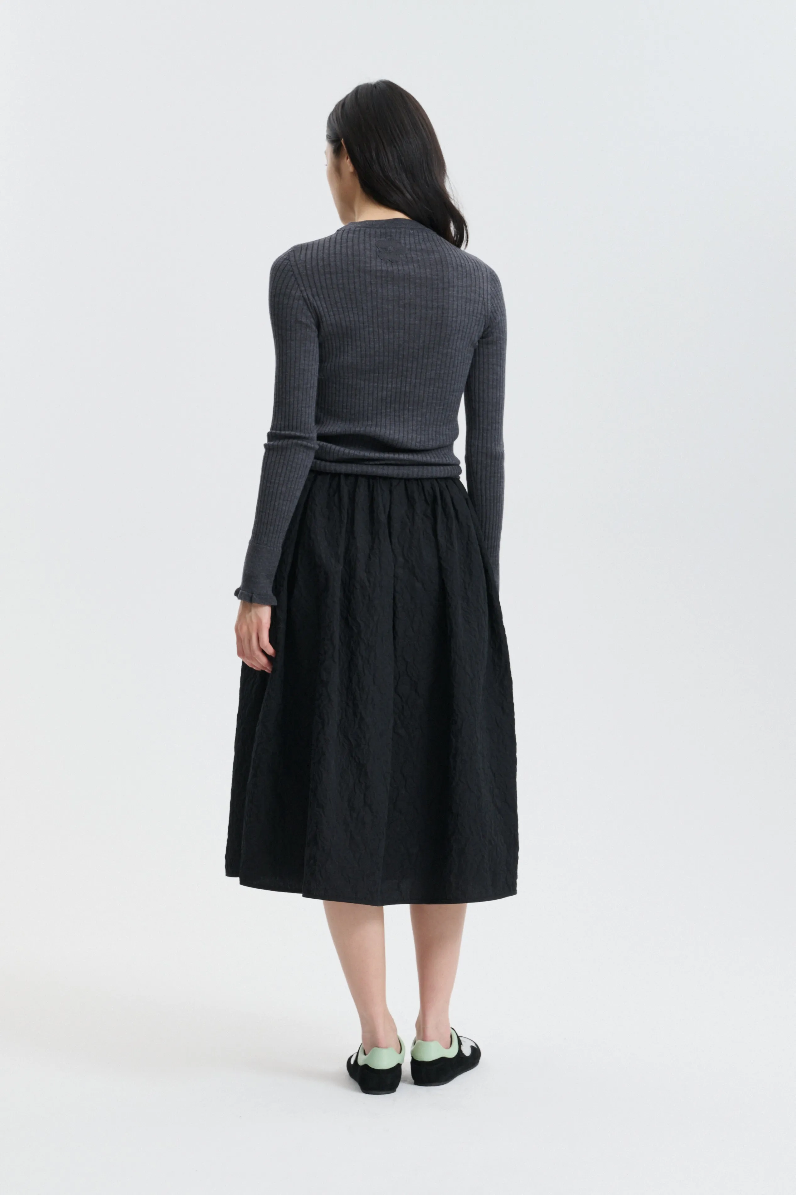 CBFLORINE | TOP FINE MERINO GREY MELANGE sold by Cecilie Bahnsen product image thumbnail 2