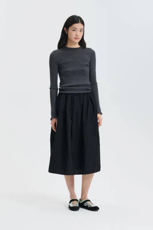 CBFLORINE | TOP FINE MERINO GREY MELANGE made by Cecilie Bahnsen