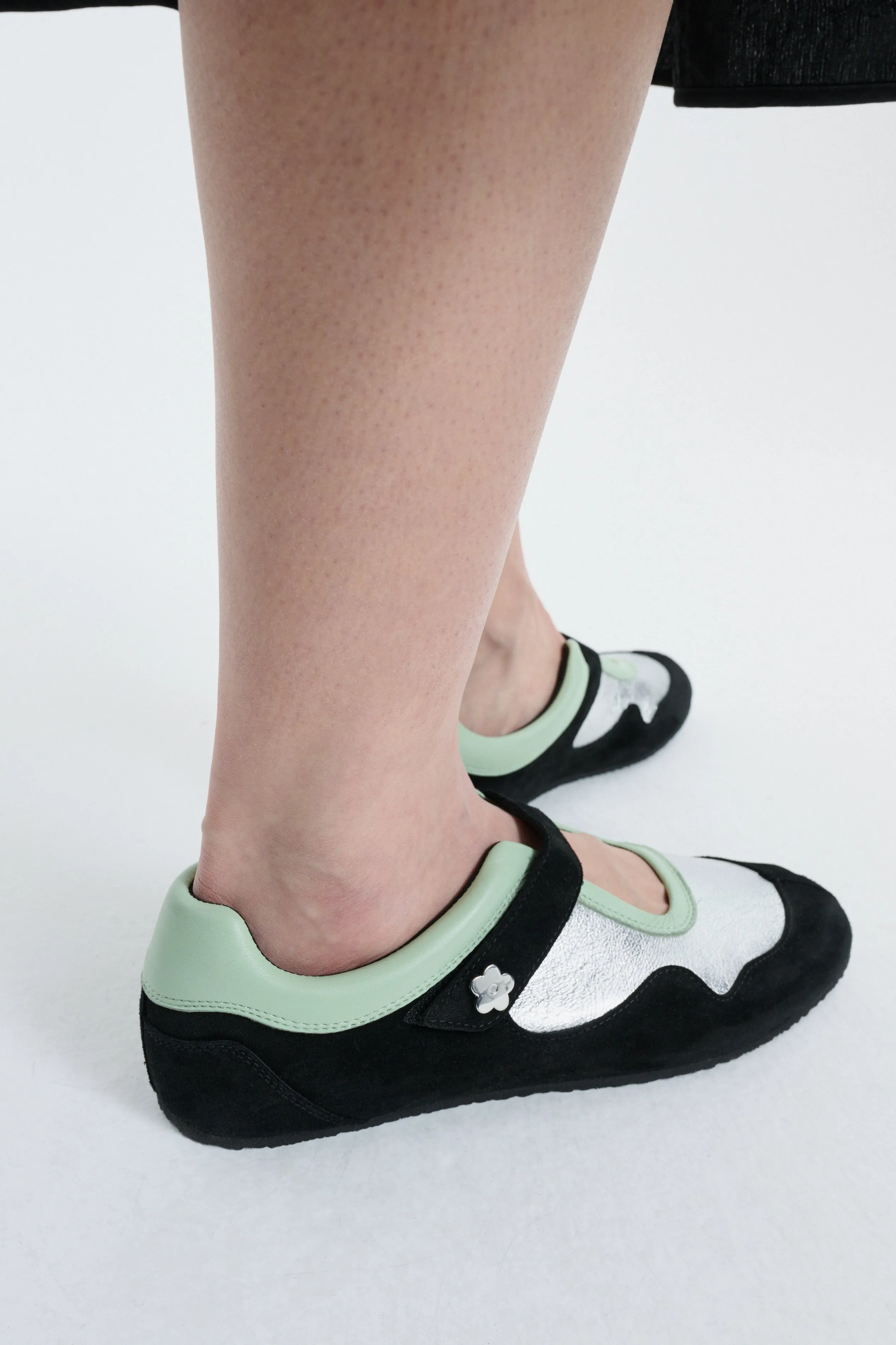 CBCOSMO | SNEAKERS LEATHER BLACK / SILVER / MINT sold by Cecilie Bahnsen product image thumbnail 3