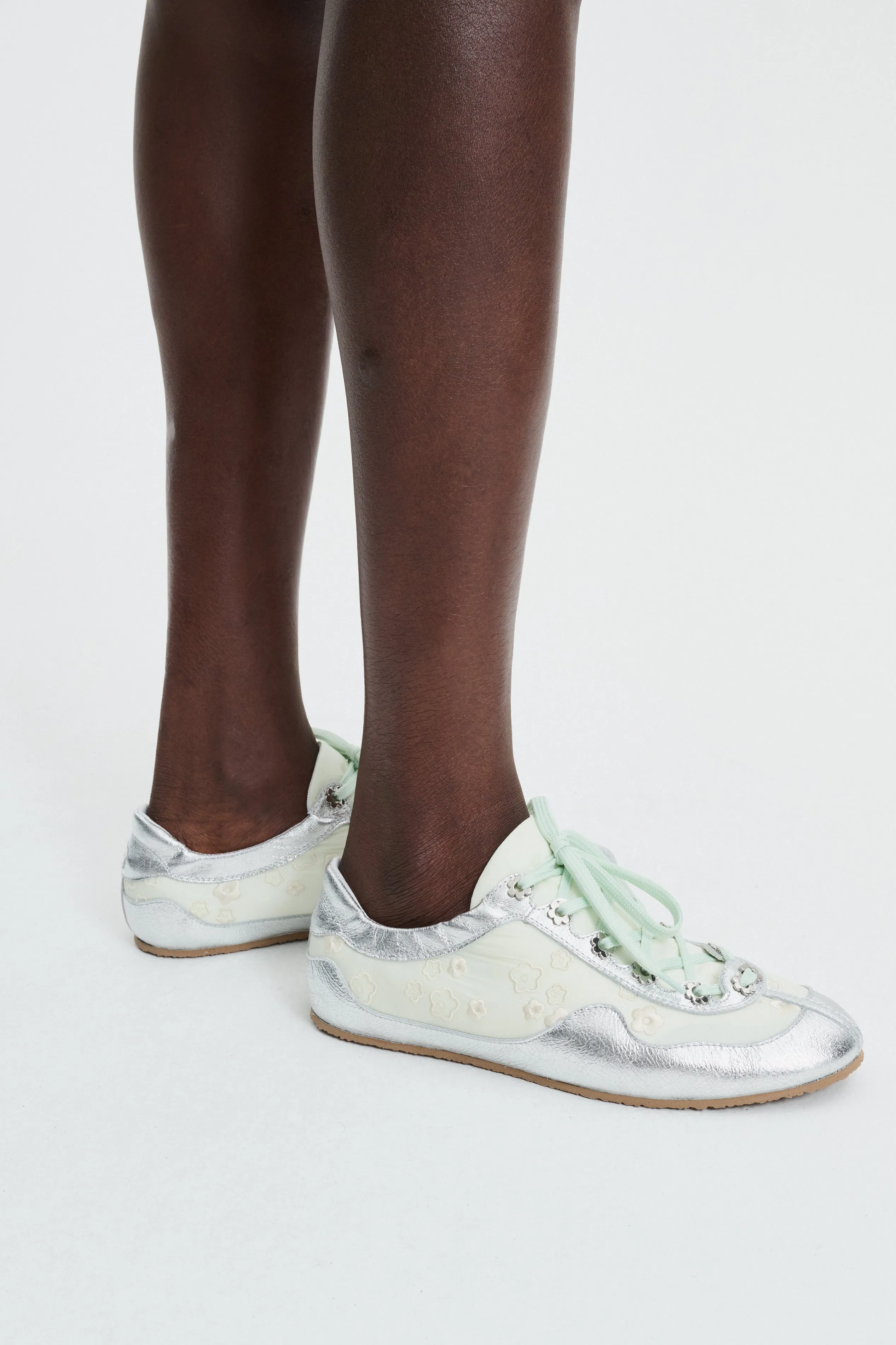 CBBLAISE | SOFT SNEAKERS LEATHER/NYLON SILVER/MINT sold by Cecilie Bahnsen product image thumbnail 2