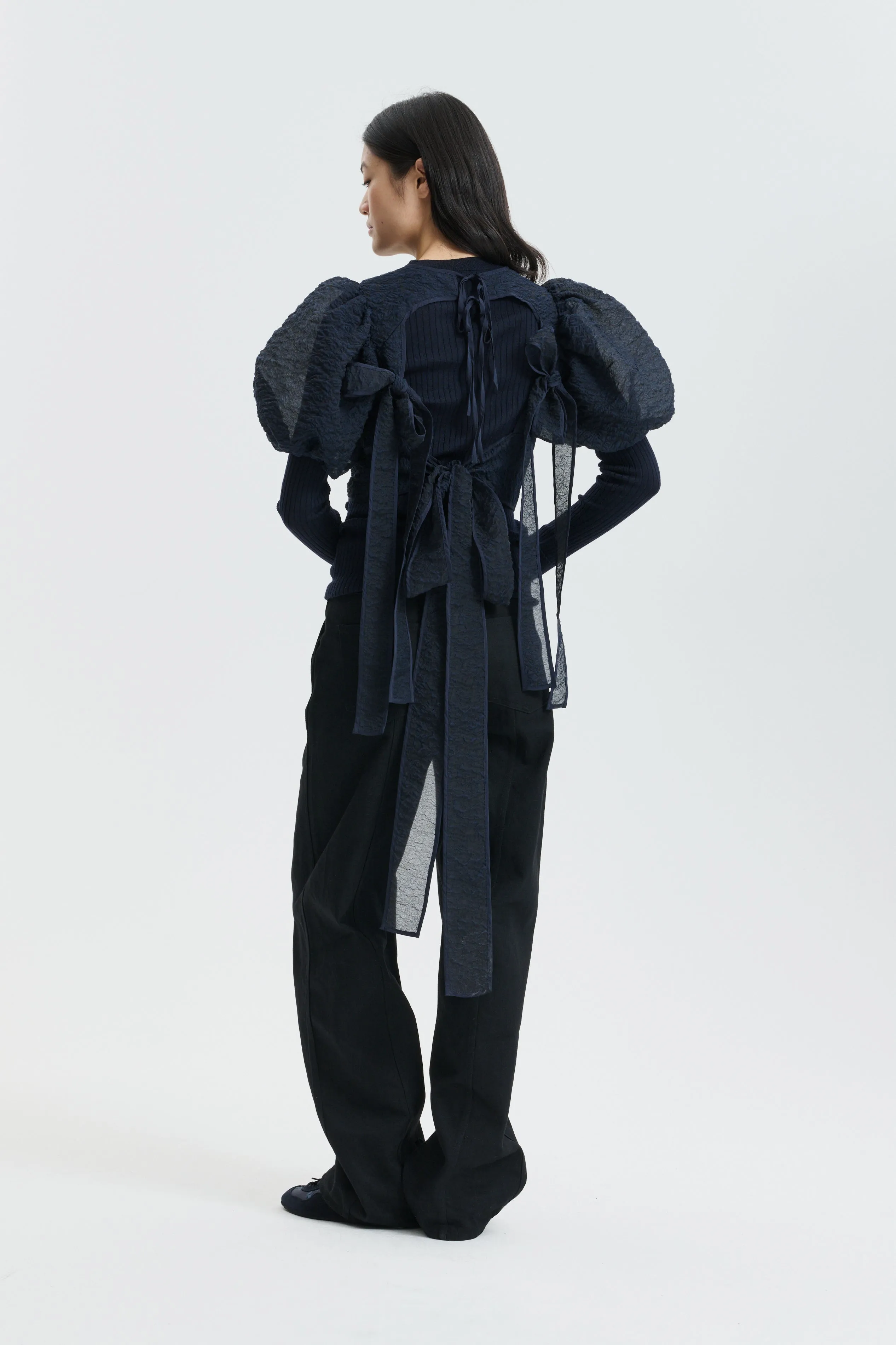 CBFARIS | TOP BRODIA MATELASSÉ NAVY sold by Cecilie Bahnsen product image thumbnail 2