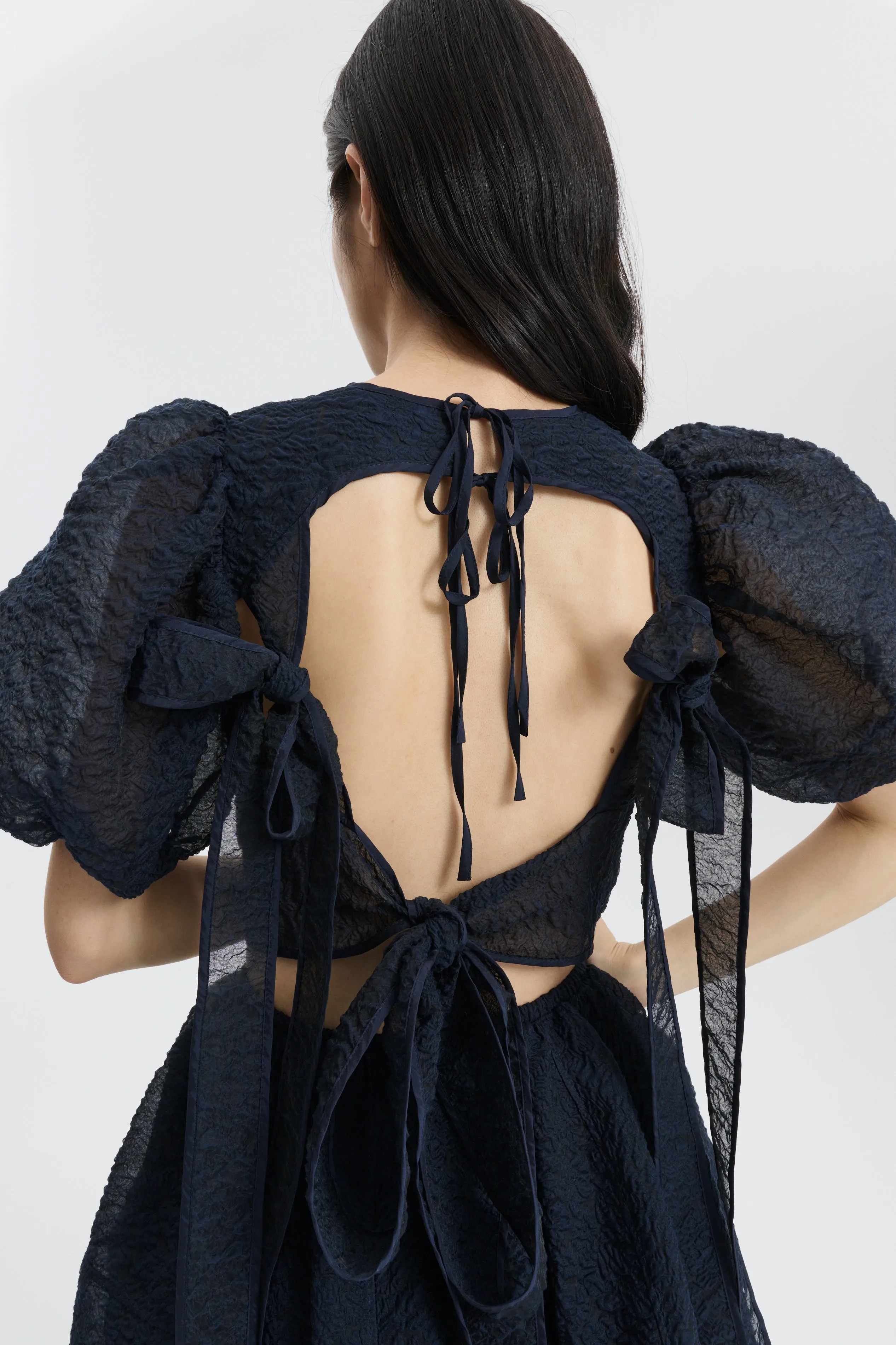 CBFARIS | TOP BRODIA MATELASSÉ NAVY sold by Cecilie Bahnsen product image thumbnail 3