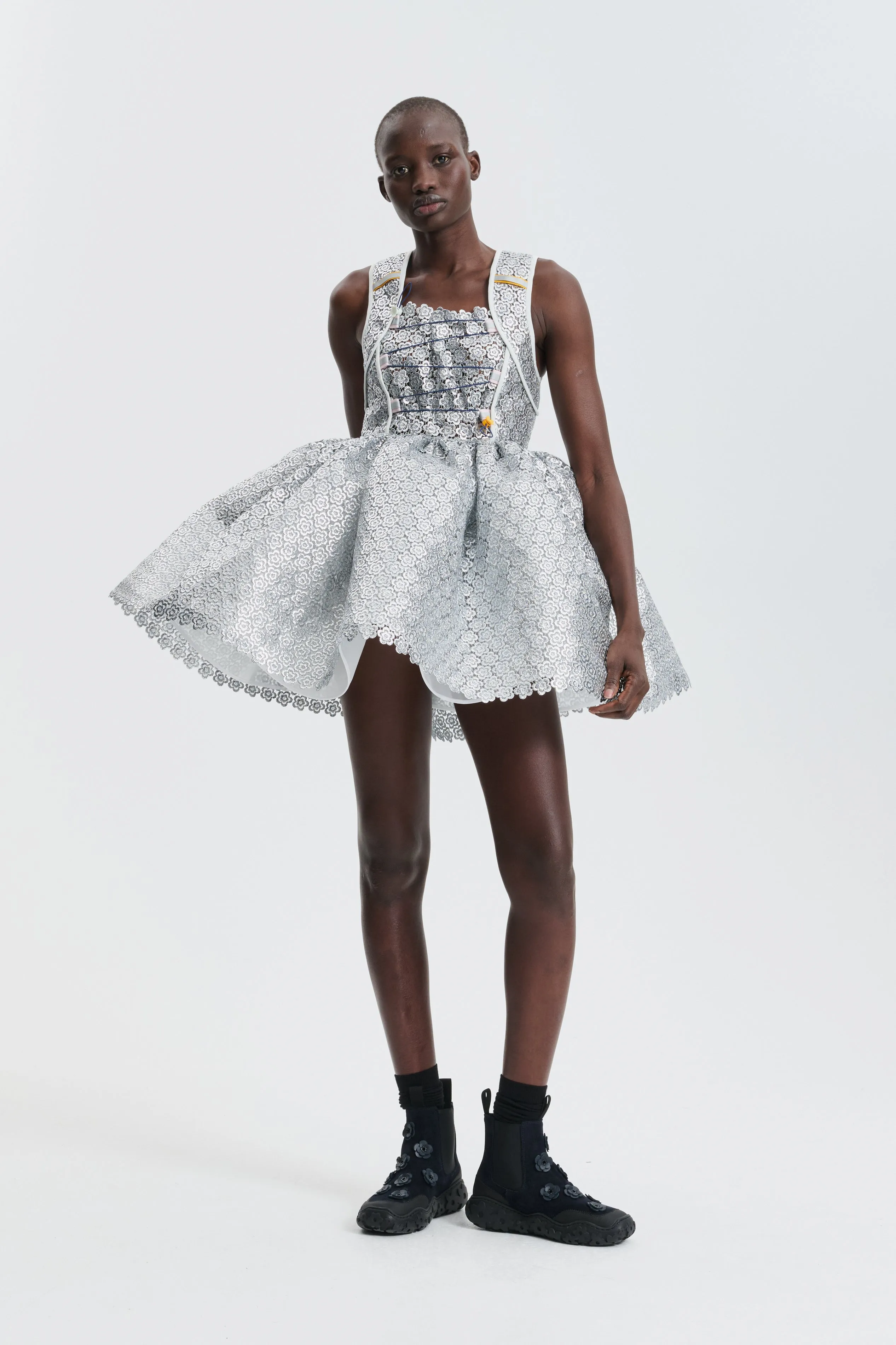 CBFINOT | DRESS MEADOW GUIPURE SILVER sold by Cecilie Bahnsen product image thumbnail 3