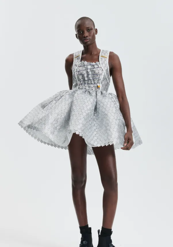 CBFINOT | DRESS MEADOW GUIPURE SILVER sold by Cecilie Bahnsen product image thumbnail 2