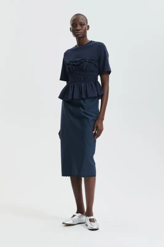 CBVILDE | T-SHIRT JERSEY NAVY made by Cecilie Bahnsen