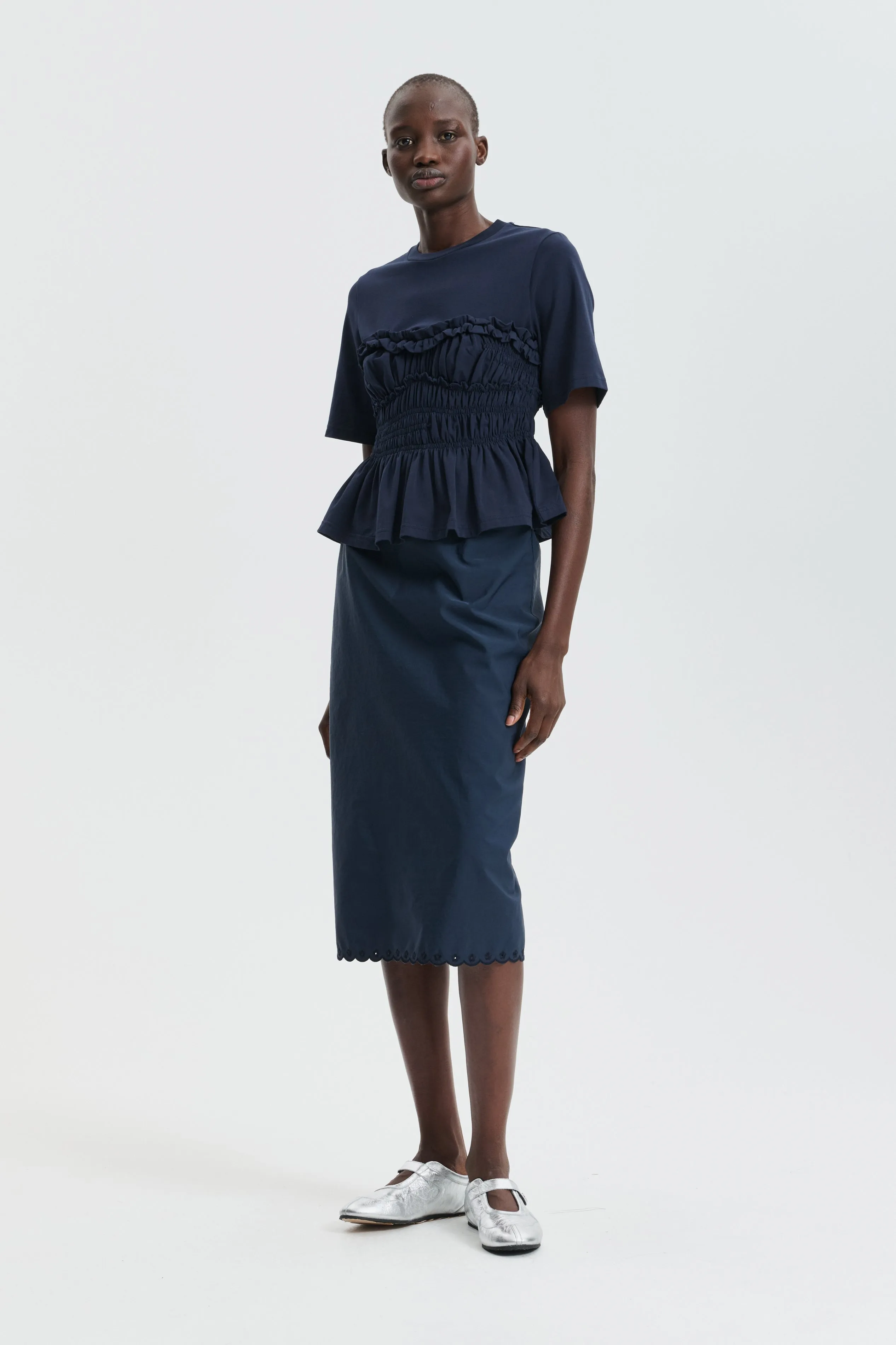 CBVILDE | T-SHIRT JERSEY NAVY sold by Cecilie Bahnsen