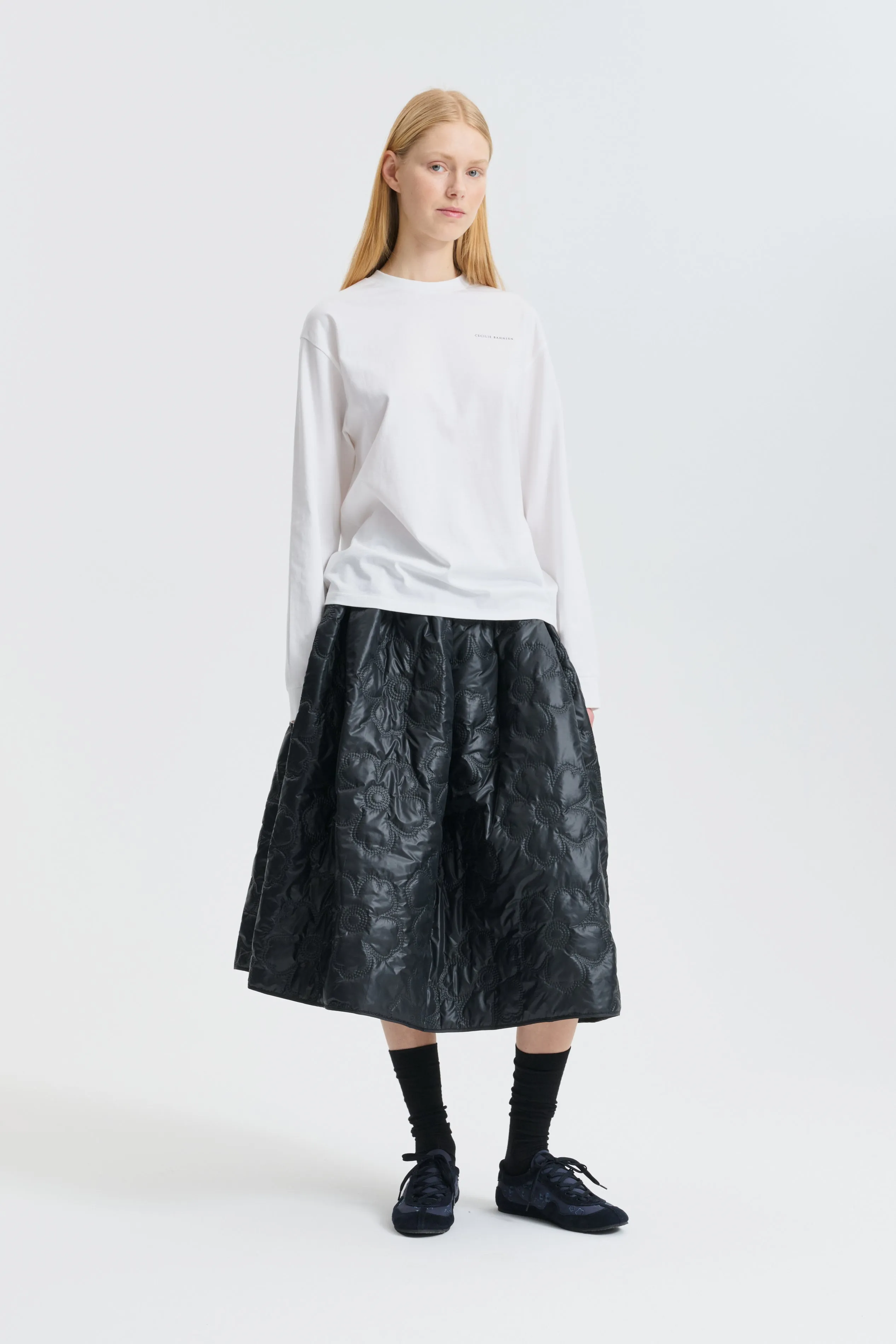 CBLILY | T-SHIRT JERSEY WHITE / SILVER sold by Cecilie Bahnsen