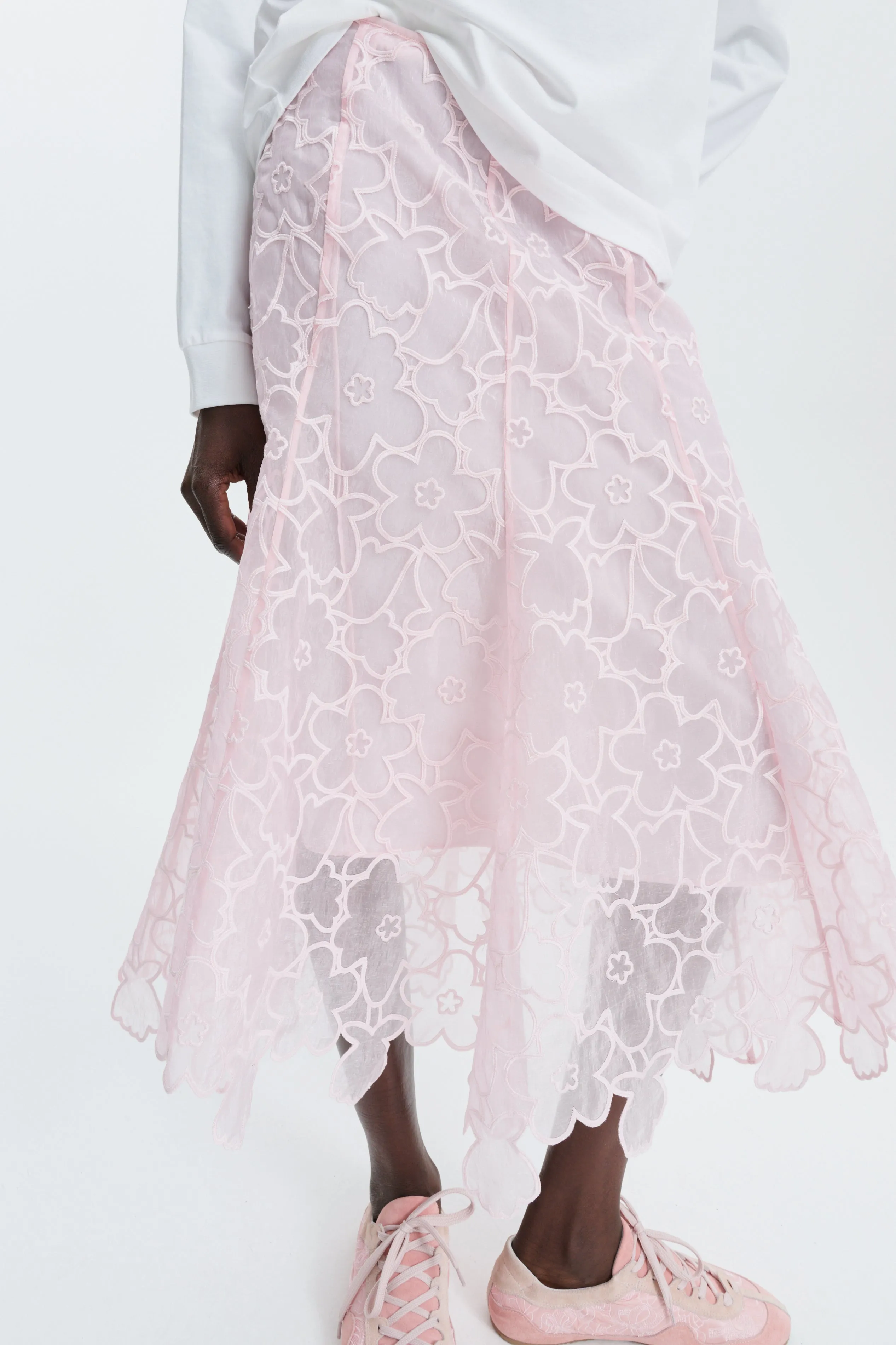 CBFLAVIE | SKIRT CORANITA EMBROIDERY BLUSH PINK sold by Cecilie Bahnsen product image thumbnail 4