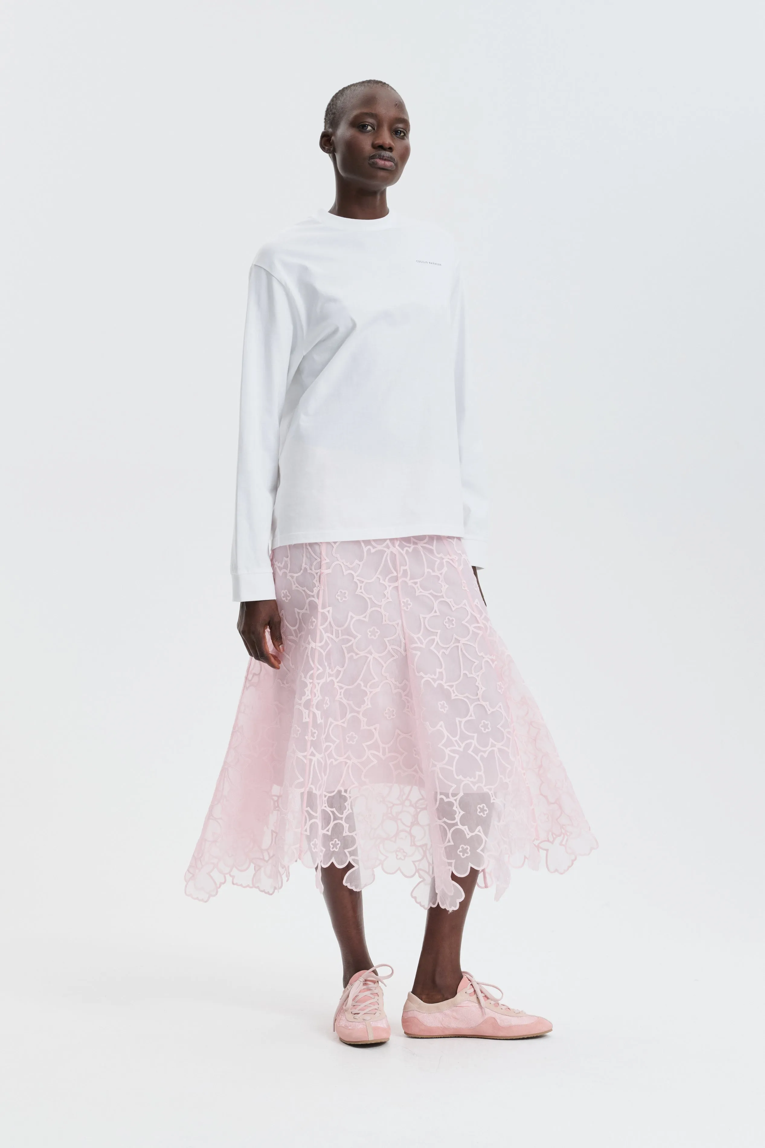 CBFLAVIE | SKIRT CORANITA EMBROIDERY BLUSH PINK sold by Cecilie Bahnsen product image thumbnail 2