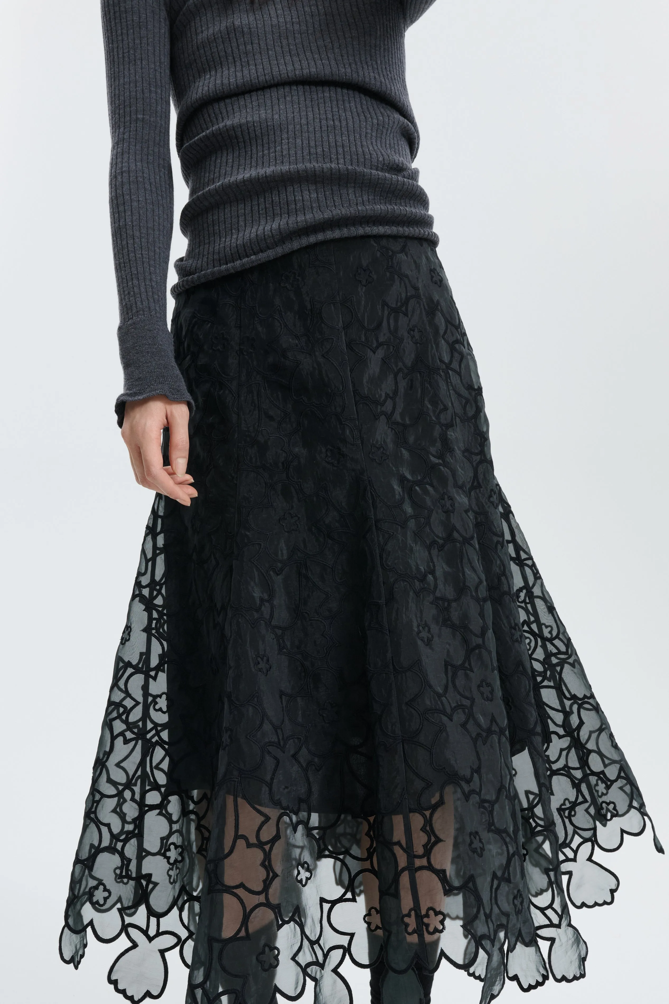 CBFLAVIE | SKIRT CORANITA EMBROIDERY BLACK sold by Cecilie Bahnsen product image thumbnail 4