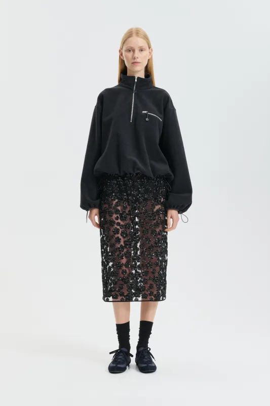 CBBRIA | SKIRT UME FLORAL SEQUINS BLACK made by Cecilie Bahnsen