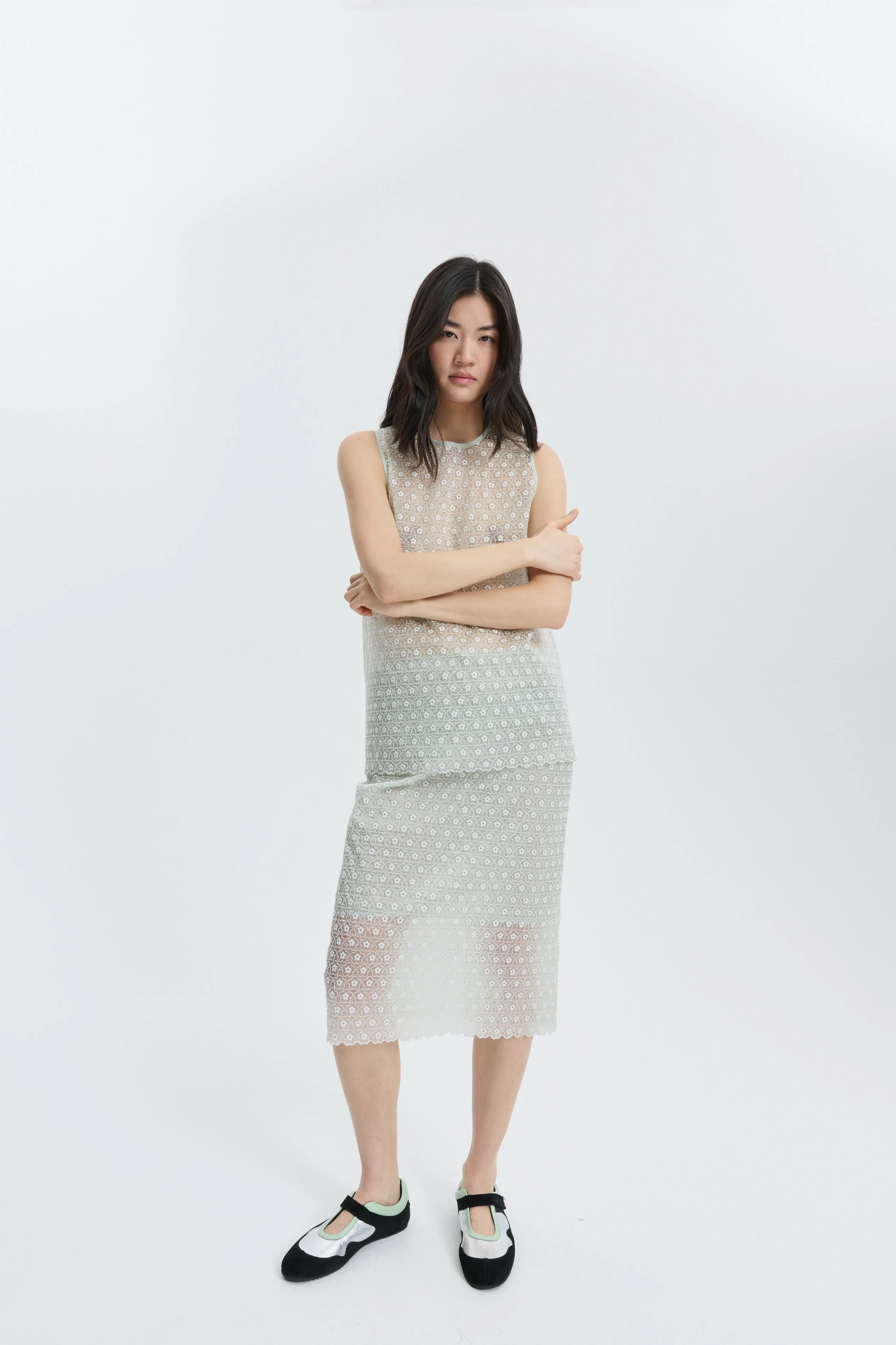 CBBRIA | SKIRT MEADOW EMBROIDERY MINT sold by Cecilie Bahnsen product image thumbnail 3