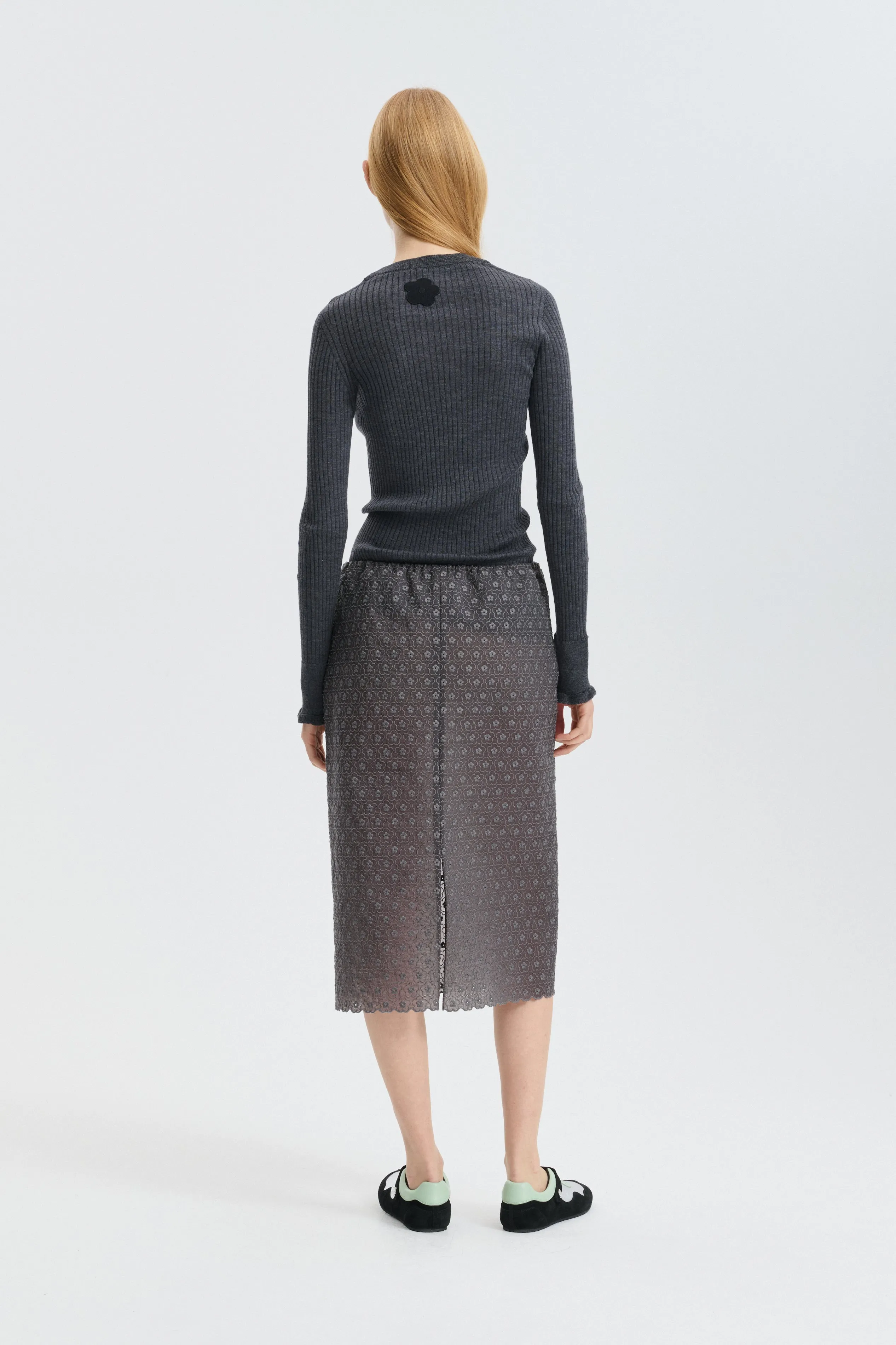CBBRIA | SKIRT MEADOW EMBROIDERY GREY sold by Cecilie Bahnsen product image thumbnail 2