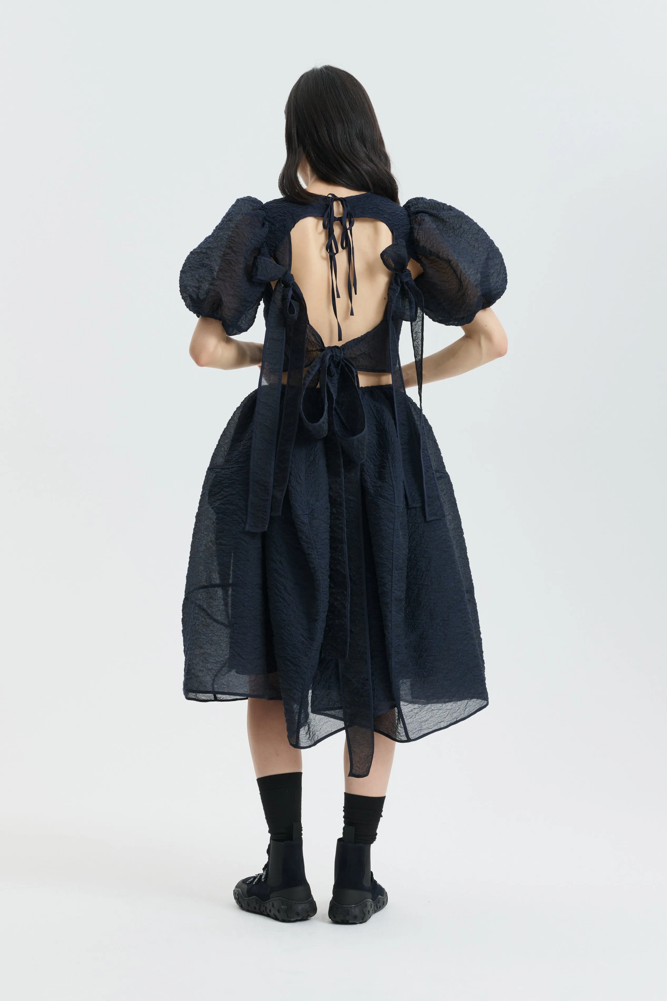 CBFOSIA | SKIRT BRODIA MATELASSÉ NAVY sold by Cecilie Bahnsen product image thumbnail 2