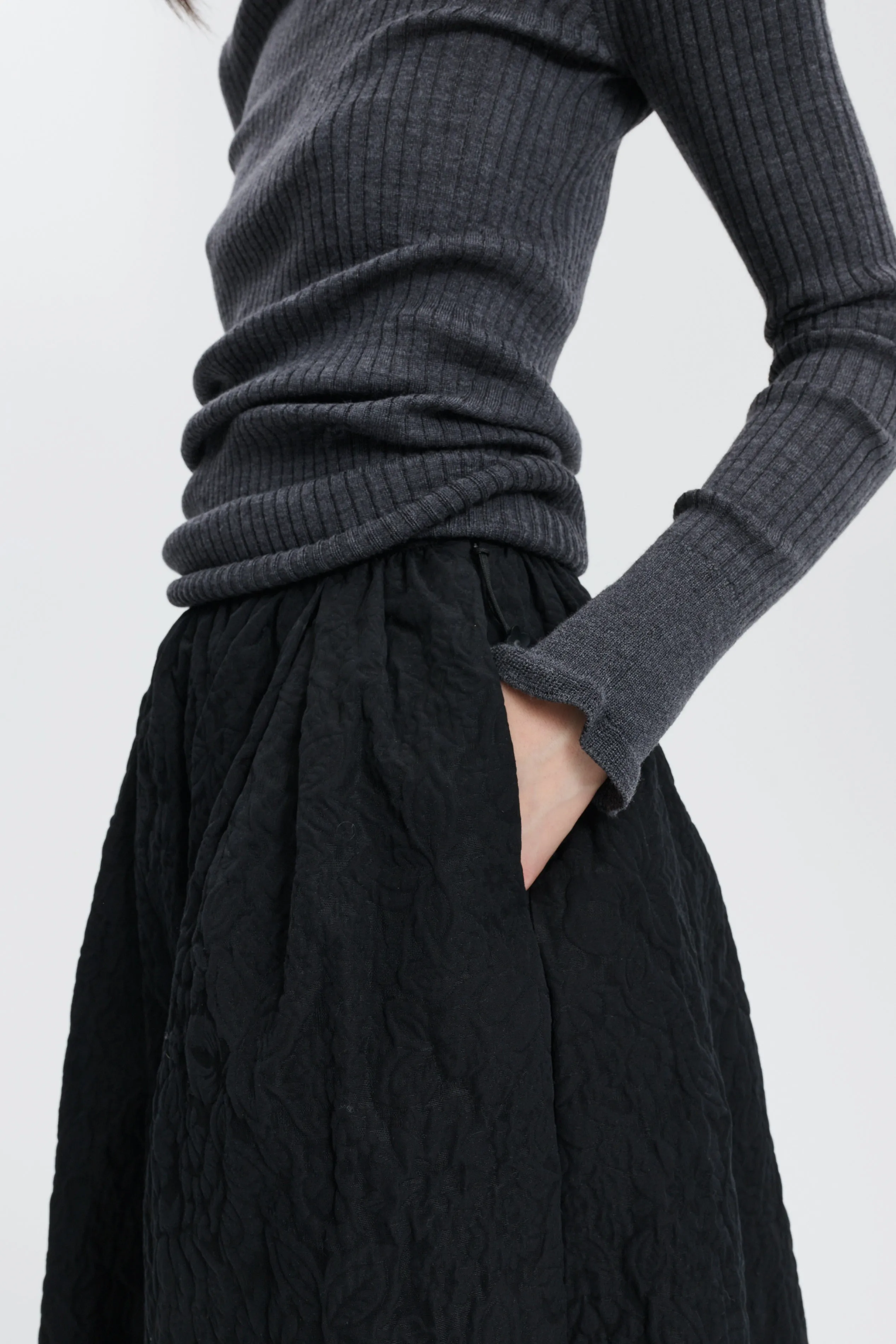 CBBALA | SKIRT FLORATINI MATELASSÉ BLACK sold by Cecilie Bahnsen product image thumbnail 3