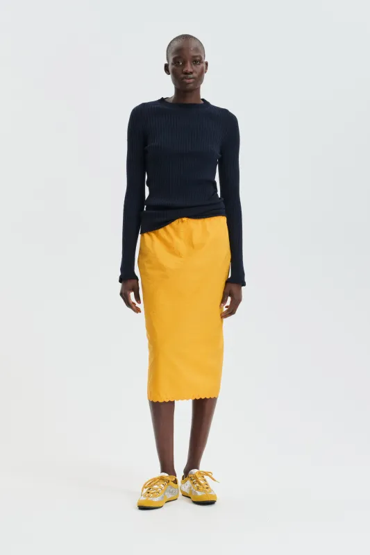CBBRIA | SKIRT EMBROIDERED TAFFETA WINTER YELLOW made by Cecilie Bahnsen
