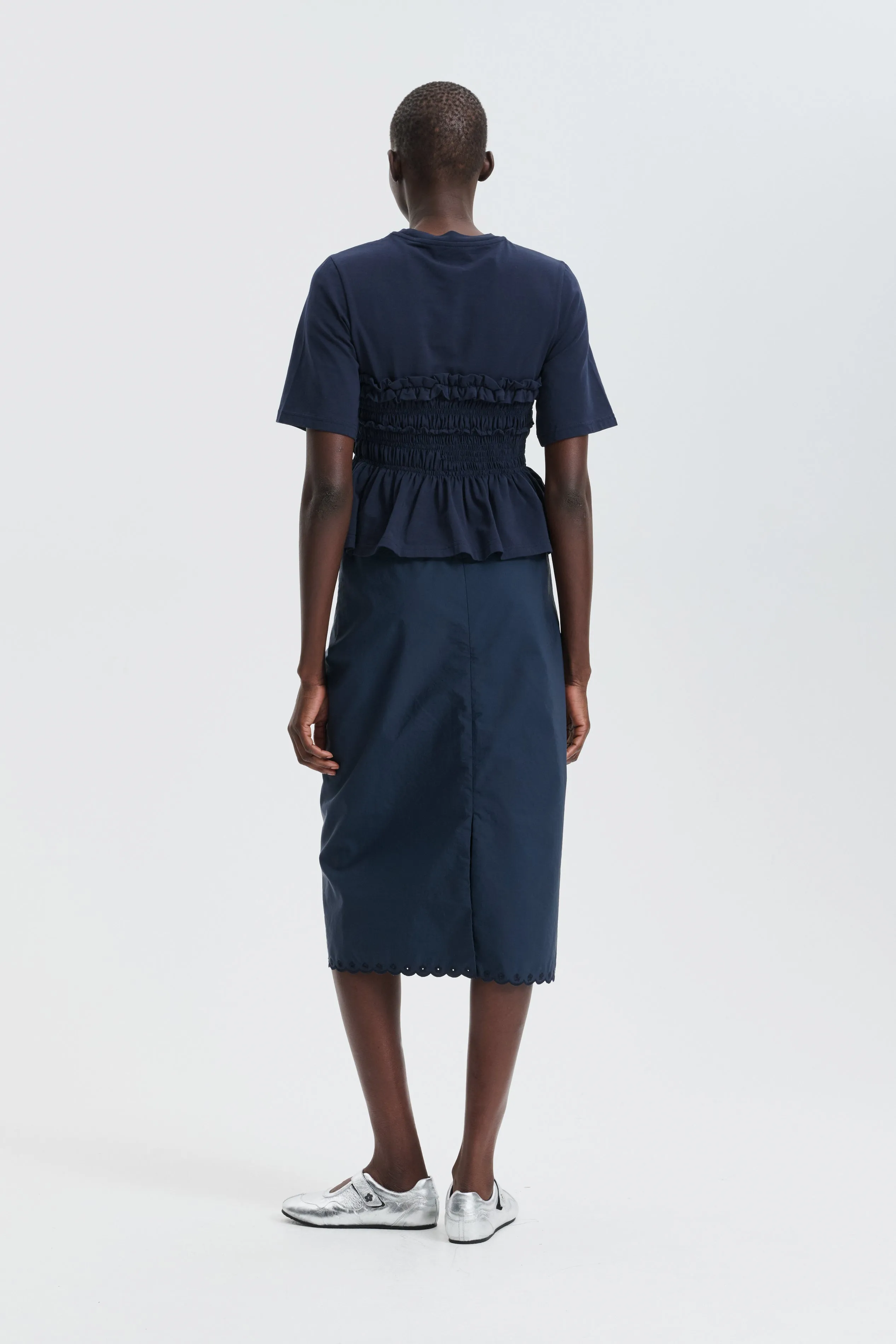 CBBRIA | SKIRT EMBROIDERED TAFFETA NAVY sold by Cecilie Bahnsen product image thumbnail 2