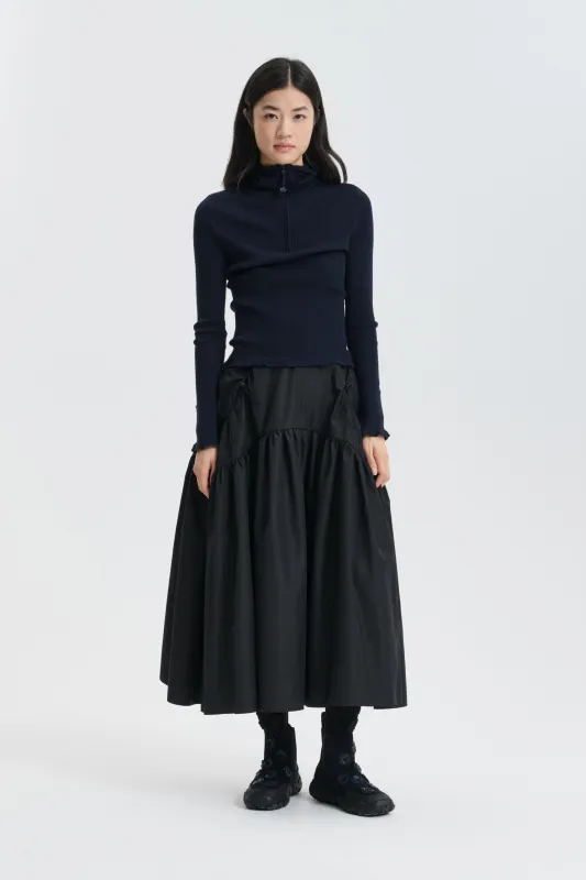 CBFILLY | SKIRT RECYCLED FAILLE BLACK made by Cecilie Bahnsen