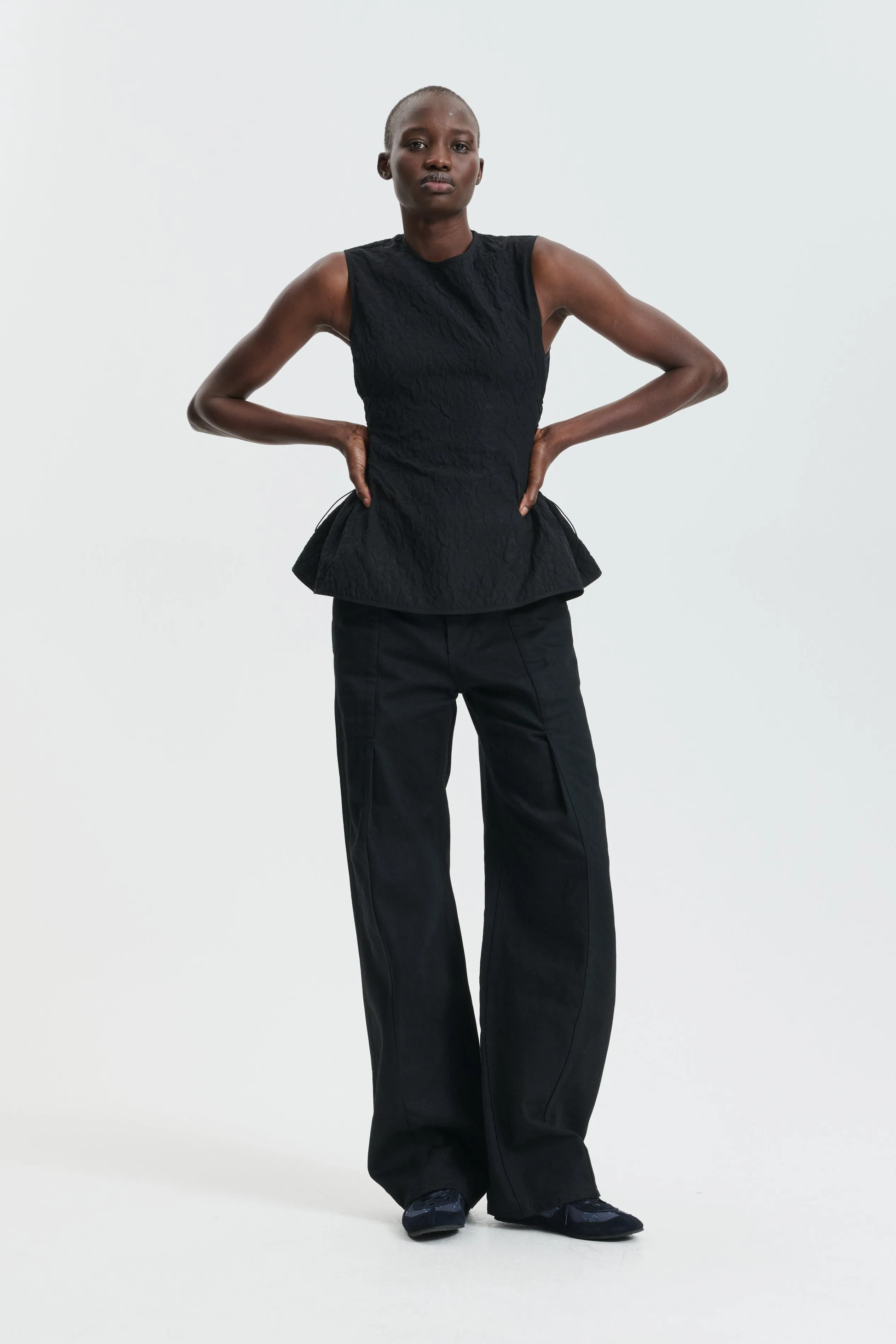 CBFELLEN | TOP FLORATINI MATELASSÉ BLACK sold by Cecilie Bahnsen product image thumbnail 5