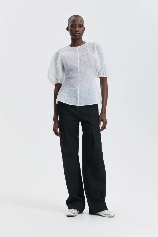 CBFINELLE | TOP BRODIA MATELASSÉ WHITE made by Cecilie Bahnsen