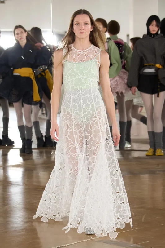 CBFOWE | GOWN CORANITA EMBROIDERY WHITE made by Cecilie Bahnsen