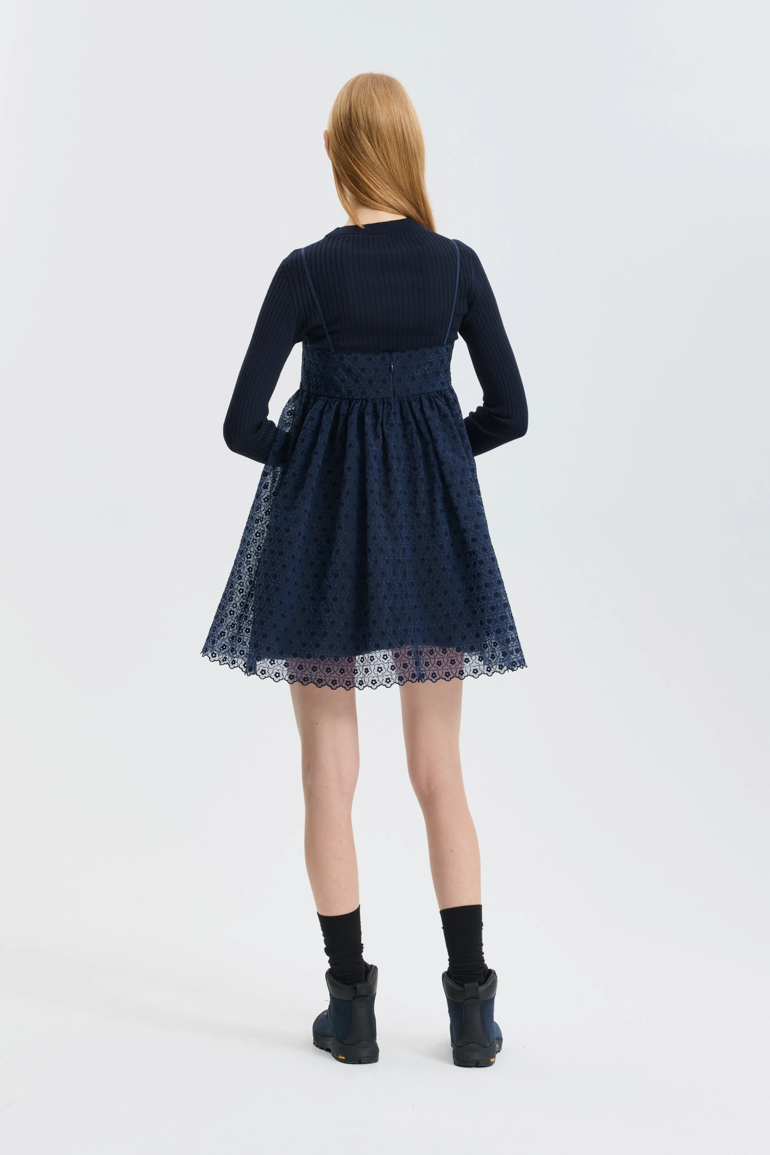 CBDENTA | DRESS MEADOW EMBROIDERY NAVY sold by Cecilie Bahnsen product image thumbnail 5