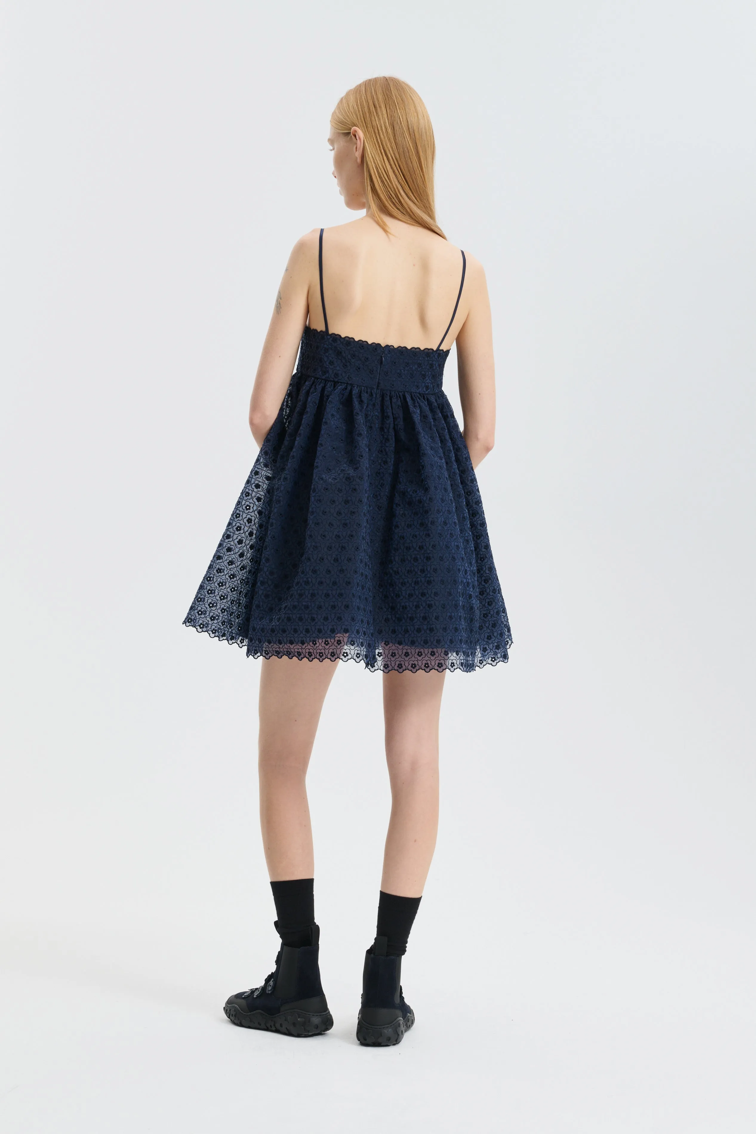 CBDENTA | DRESS MEADOW EMBROIDERY NAVY sold by Cecilie Bahnsen product image thumbnail 2