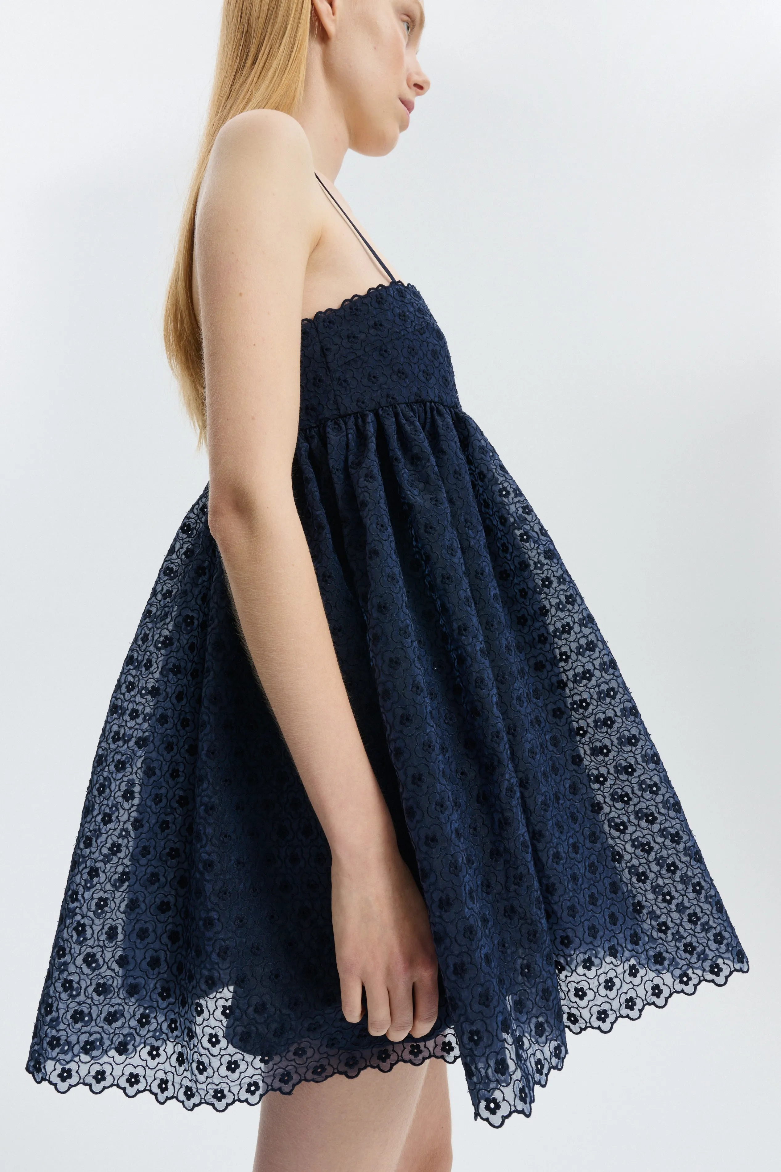 CBDENTA | DRESS MEADOW EMBROIDERY NAVY sold by Cecilie Bahnsen product image thumbnail 3
