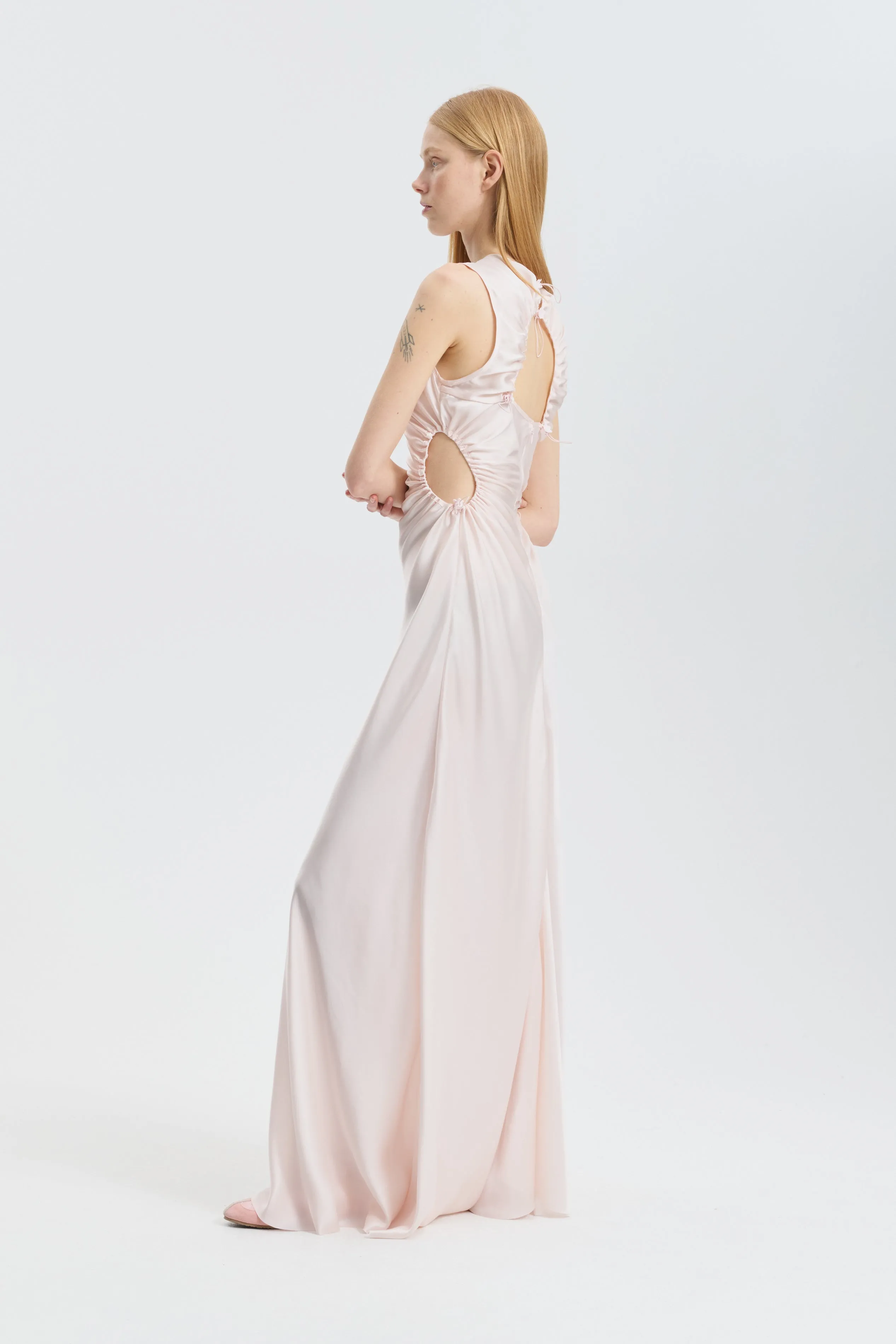 CBFELINE | GOWN SILK SATIN BLUSH PINK sold by Cecilie Bahnsen product image thumbnail 3