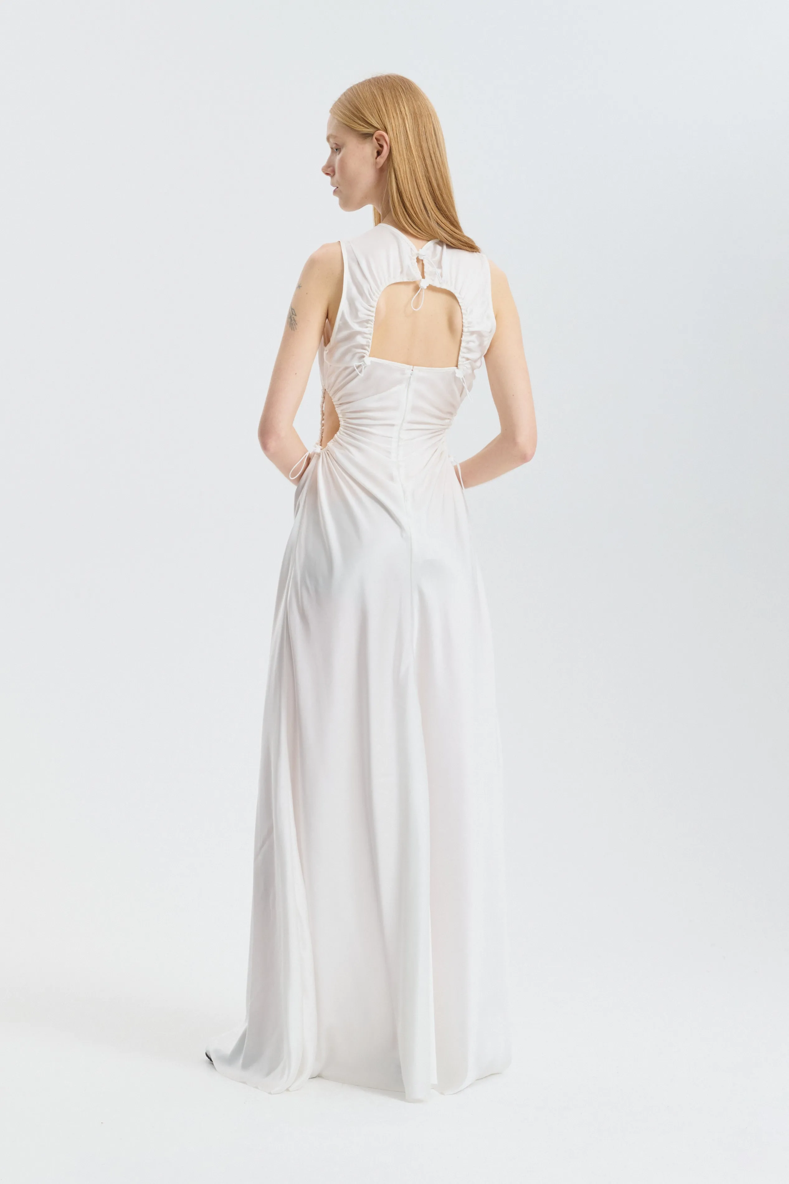 CBFELINE | GOWN SILK SATIN IVORY sold by Cecilie Bahnsen product image thumbnail 3