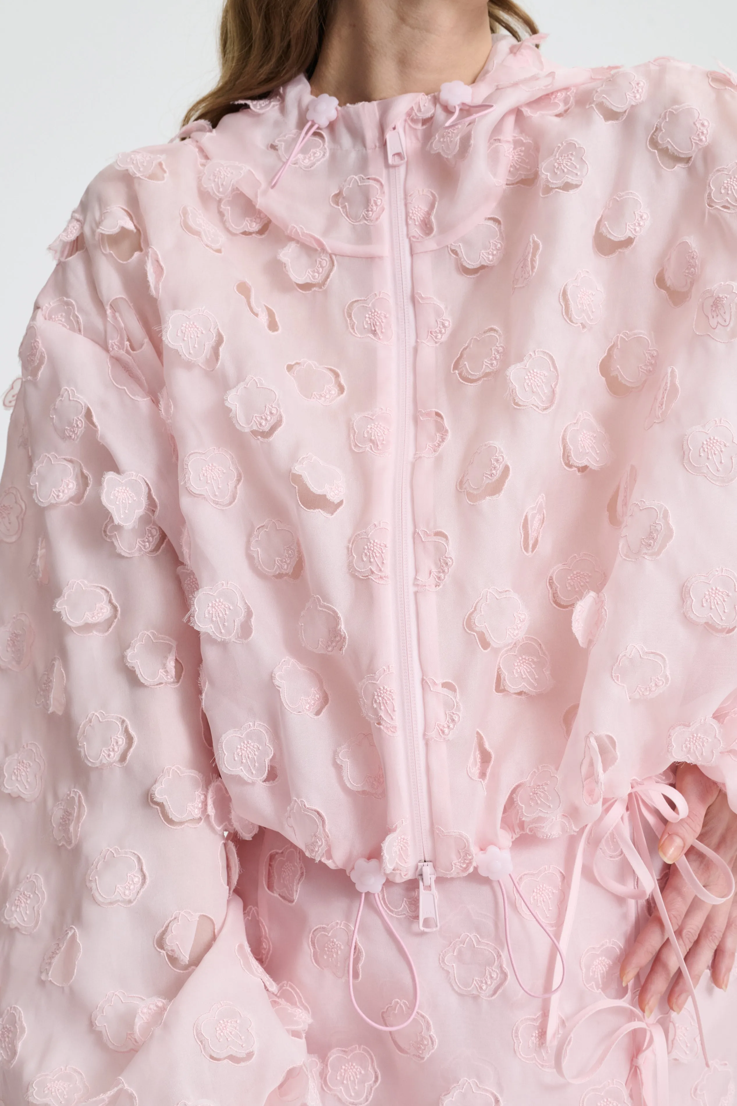 AISHA | JACKET DRIZZLED ORGANZA LIGHT PINK sold by Cecilie Bahnsen