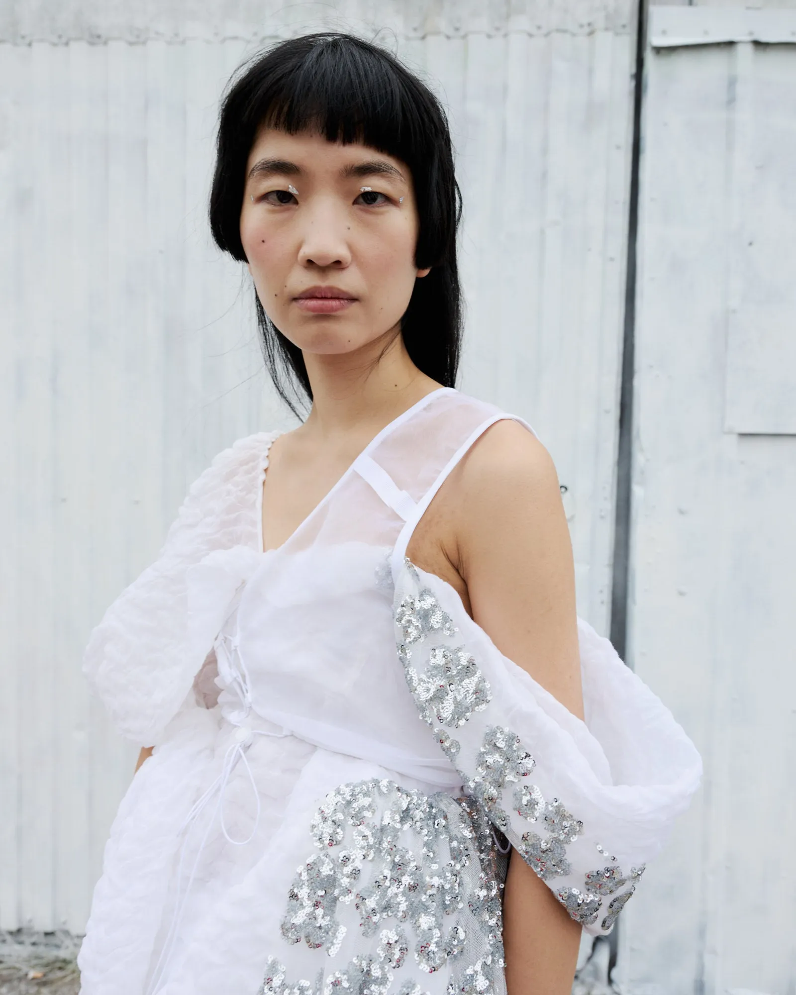 SNOW | DRESS NIMBUS MATLASSE WHITE - LOOK 10 sold by Cecilie Bahnsen product image thumbnail 4