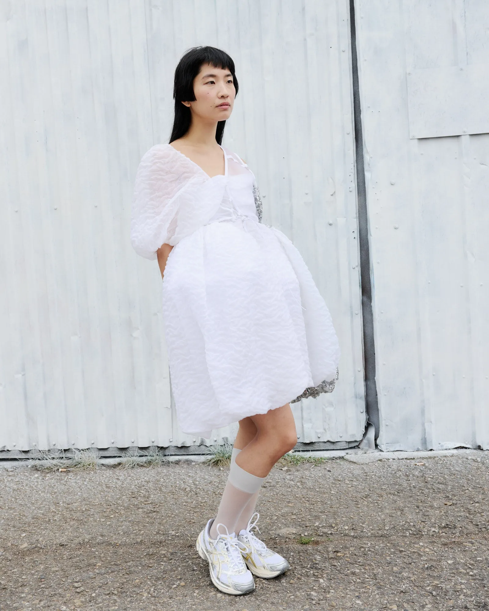 SNOW | DRESS NIMBUS MATLASSE WHITE - LOOK 10 sold by Cecilie Bahnsen product image thumbnail 2