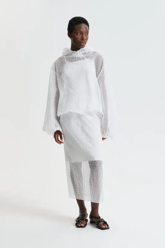 CBDONNA | SKIRT WINDFLOWER EMB WHITE made by Cecilie Bahnsen