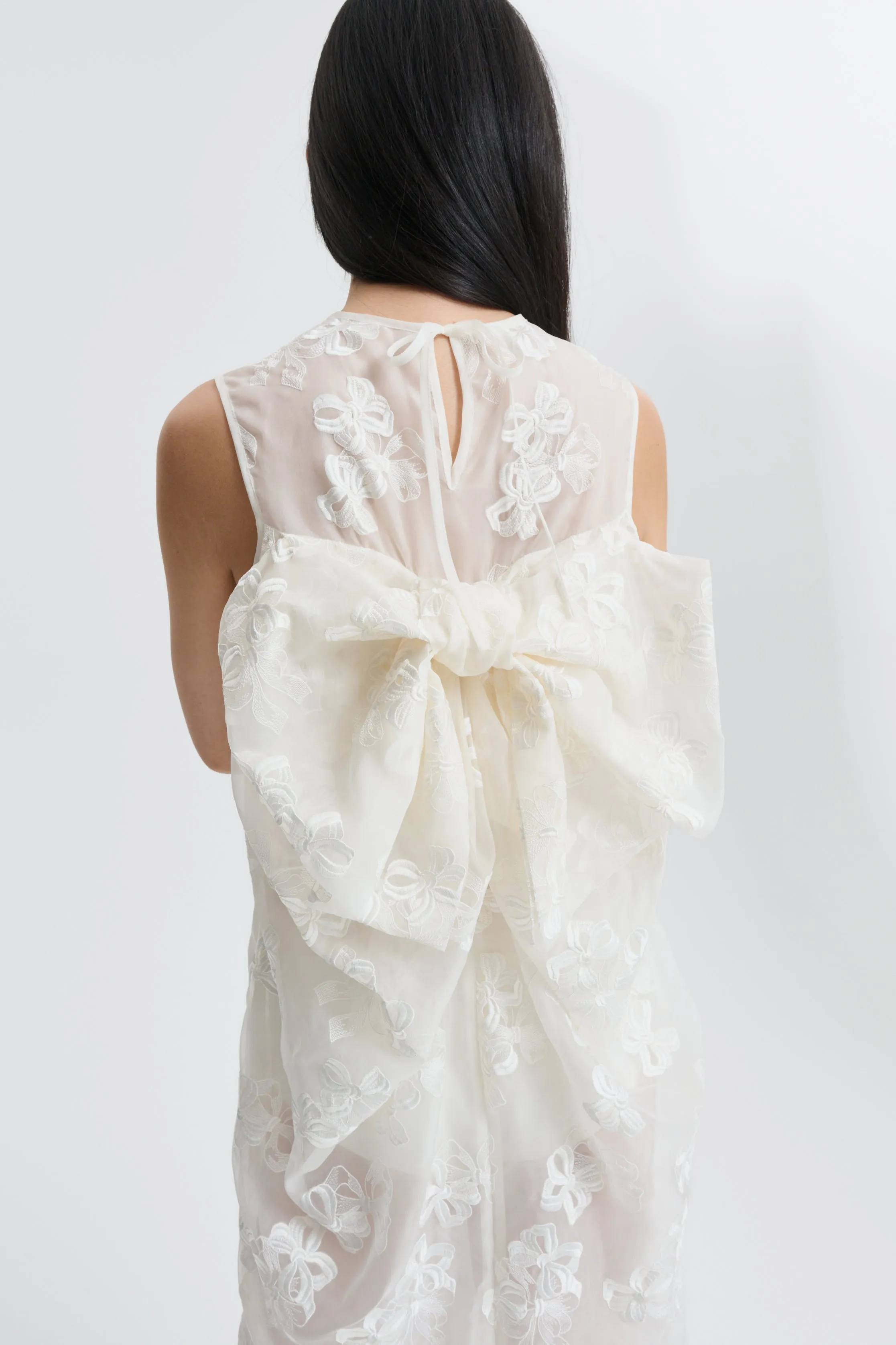 CBFEERO | DRESS ROSETTE ORGANZA EMB VINTAGE IVORY sold by Cecilie Bahnsen product image thumbnail 2