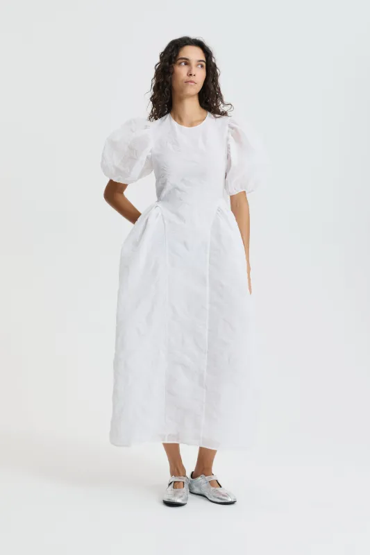 CBULANI | DRESS PAPILLON MATELASSÉ WHITE made by Cecilie Bahnsen