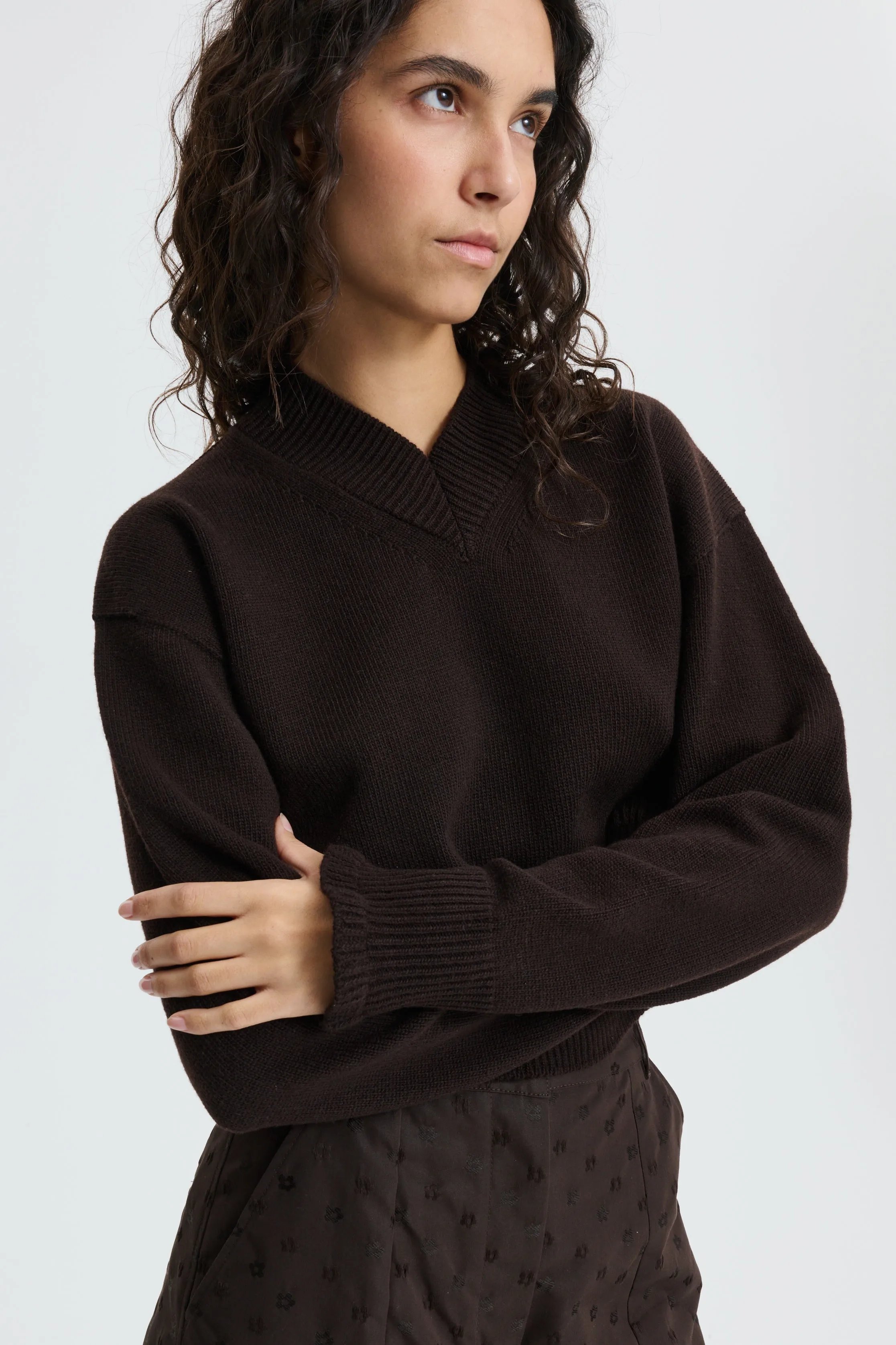 CBDRUSILLA | JUMPER MERINO WOOL BROWN sold by Cecilie Bahnsen product image thumbnail 3