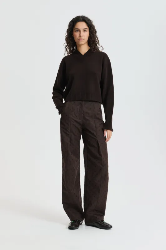 CBDRUSILLA | JUMPER MERINO WOOL BROWN made by Cecilie Bahnsen