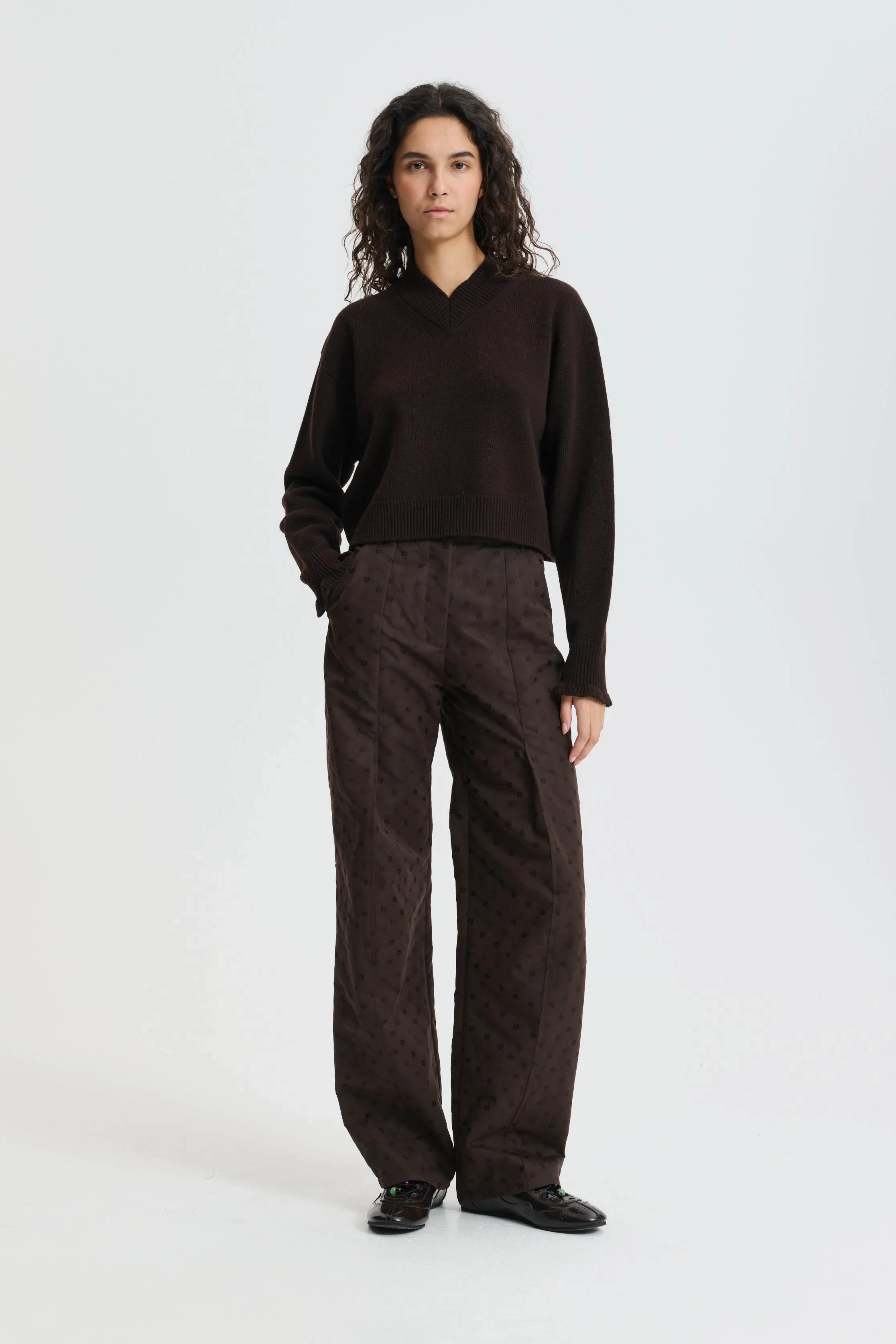 CBDRUSILLA | JUMPER MERINO WOOL BROWN sold by Cecilie Bahnsen