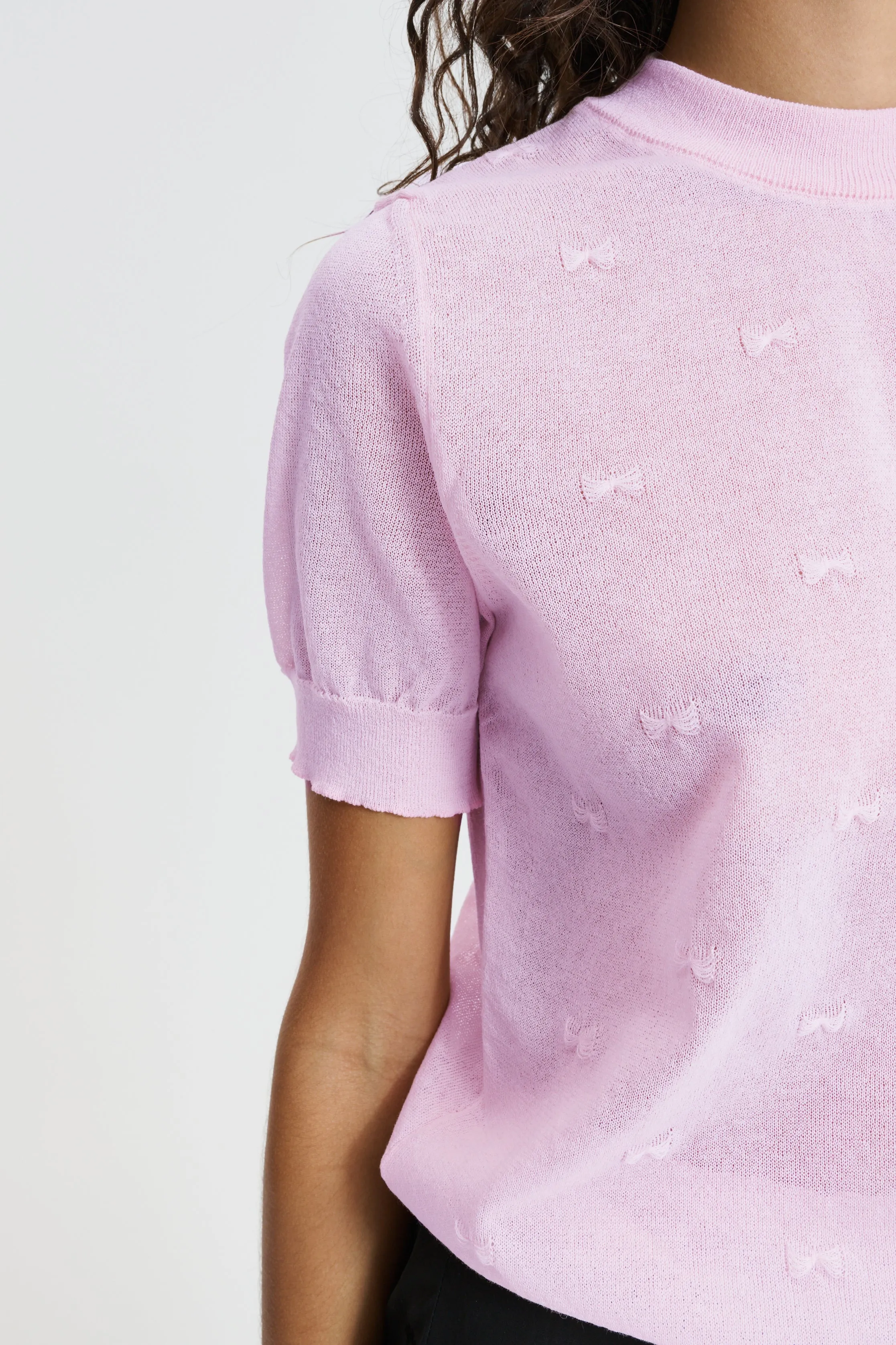 CBFILLO | TOP PRETTY BOW KNIT PRETTY PINK sold by Cecilie Bahnsen product image thumbnail 3