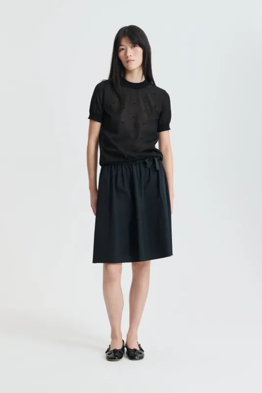 CBFILLO | TOP PRETTY BOW KNIT BLACK made by Cecilie Bahnsen