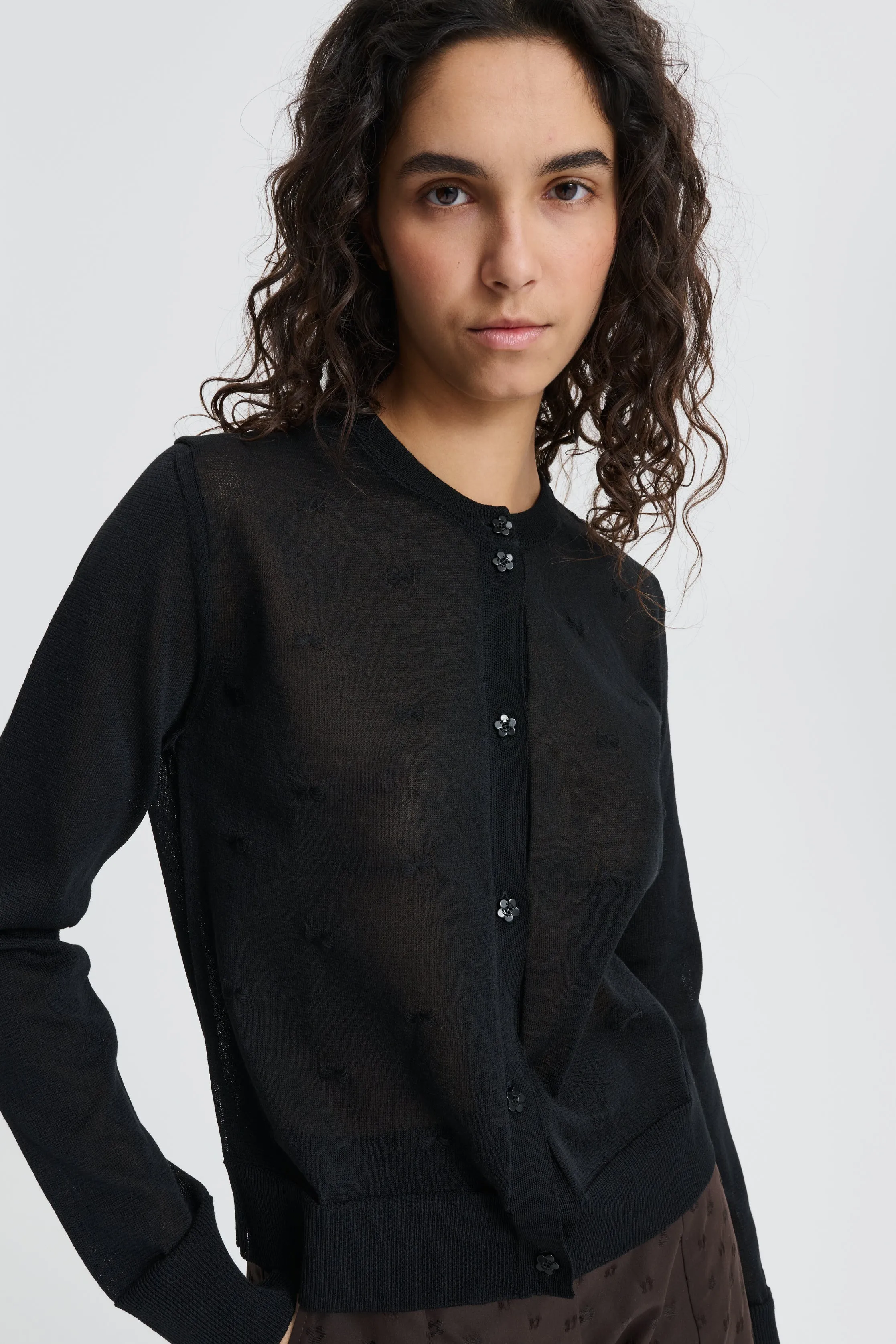 CBFLOH | CARDIGAN PRETTY BOW KNIT BLACK sold by Cecilie Bahnsen product image thumbnail 2