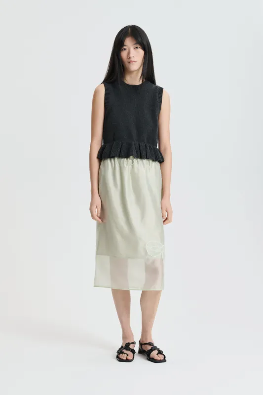 CBBILL | VEST RECYCLED CASHMERE CHARCOAL GREY made by Cecilie Bahnsen
