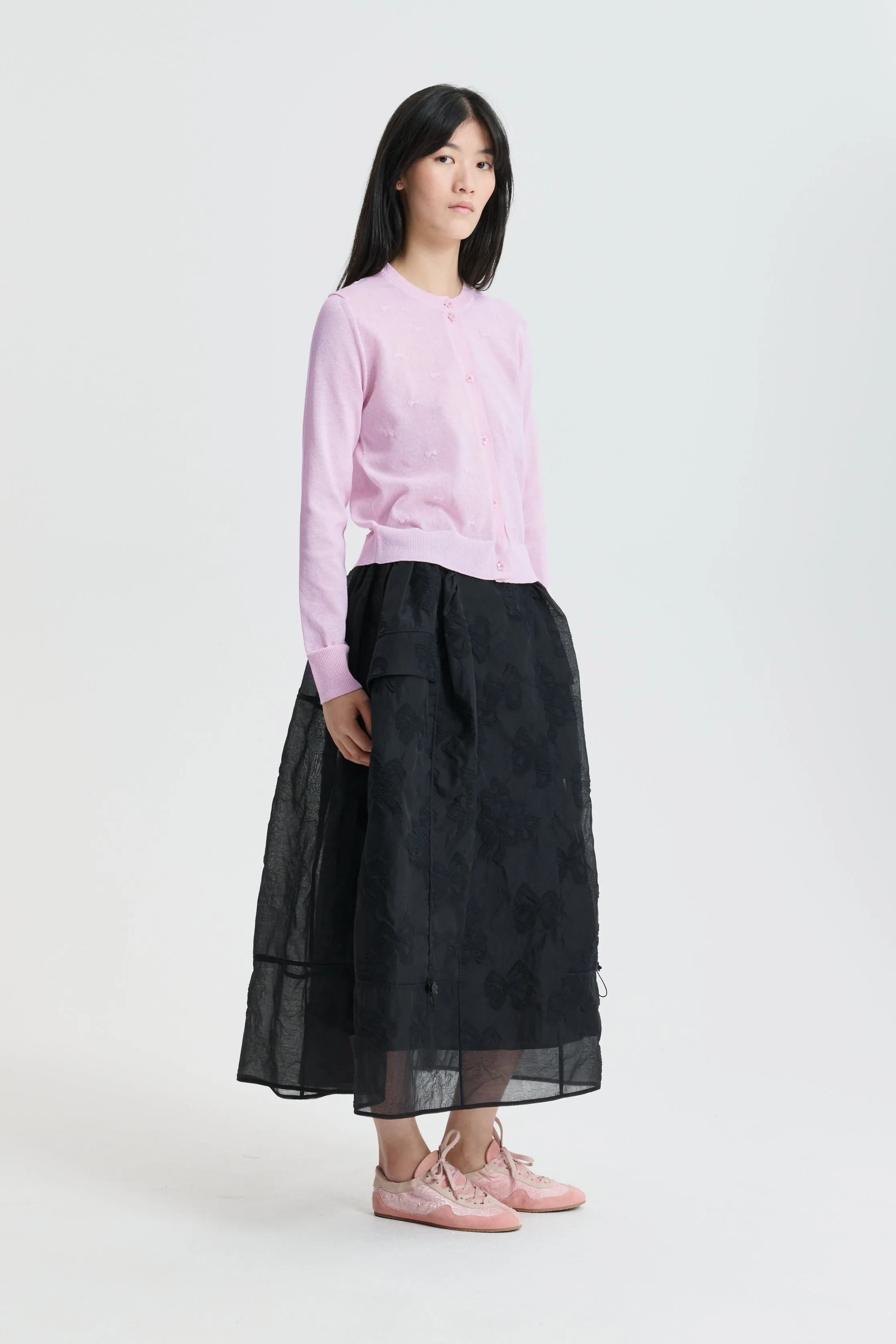 CBFLOH | CARDIGAN PRETTY BOW KNIT PRETTY PINK sold by Cecilie Bahnsen