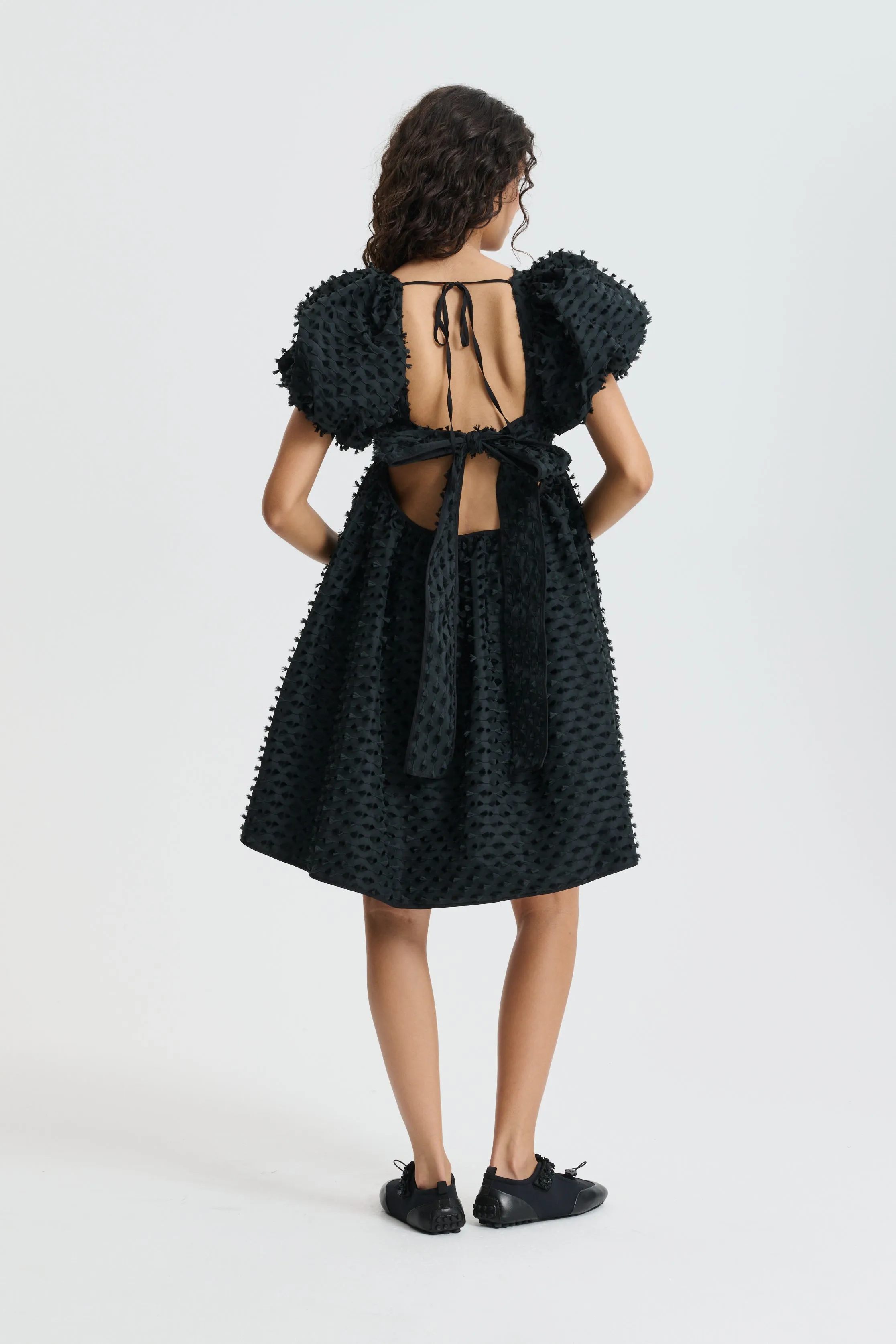 CBTILDE | DRESS FIAMMA FIL-COUPÉ BLACK sold by Cecilie Bahnsen product image thumbnail 4