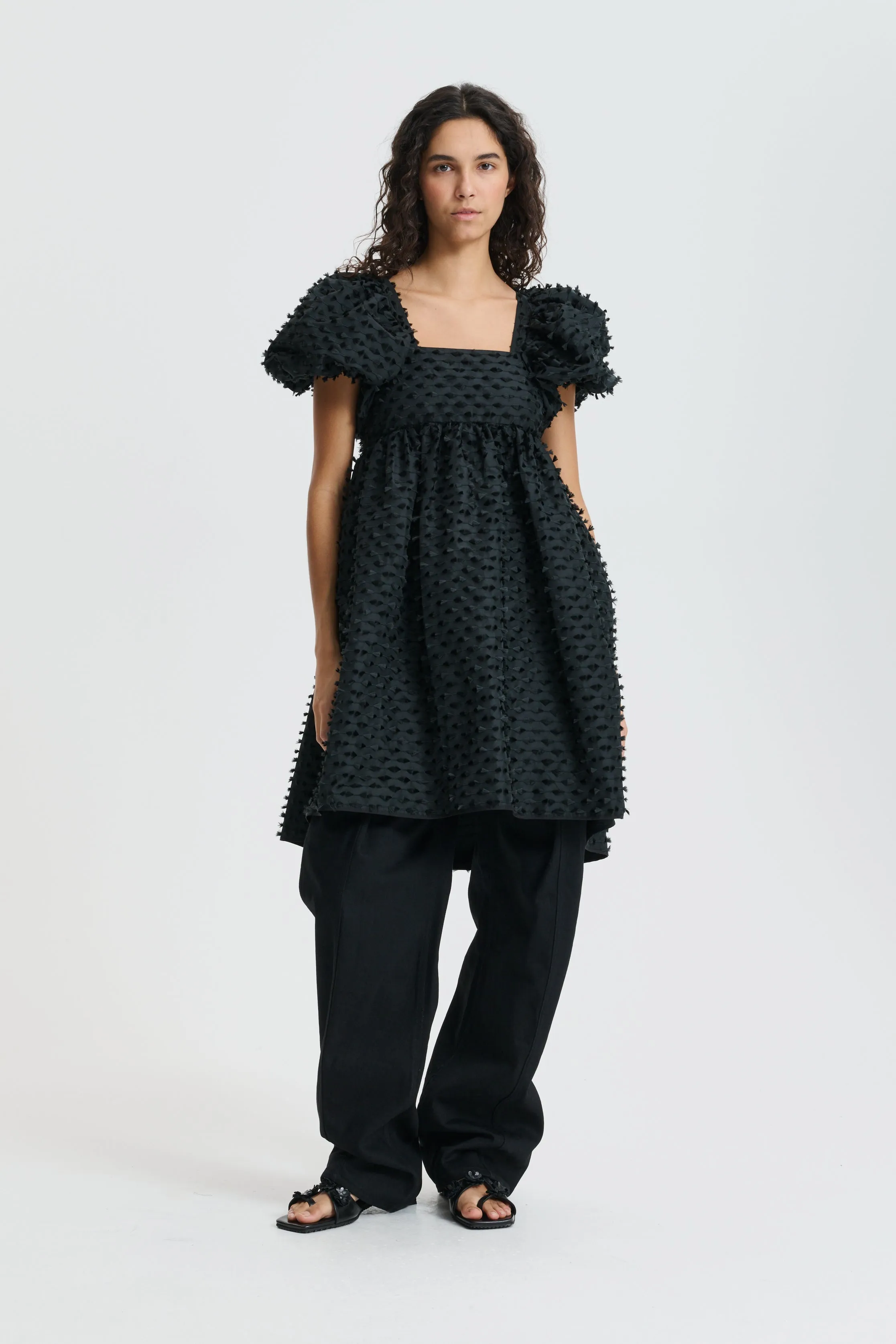 CBTILDE | DRESS FIAMMA FIL-COUPÉ BLACK sold by Cecilie Bahnsen product image thumbnail 5