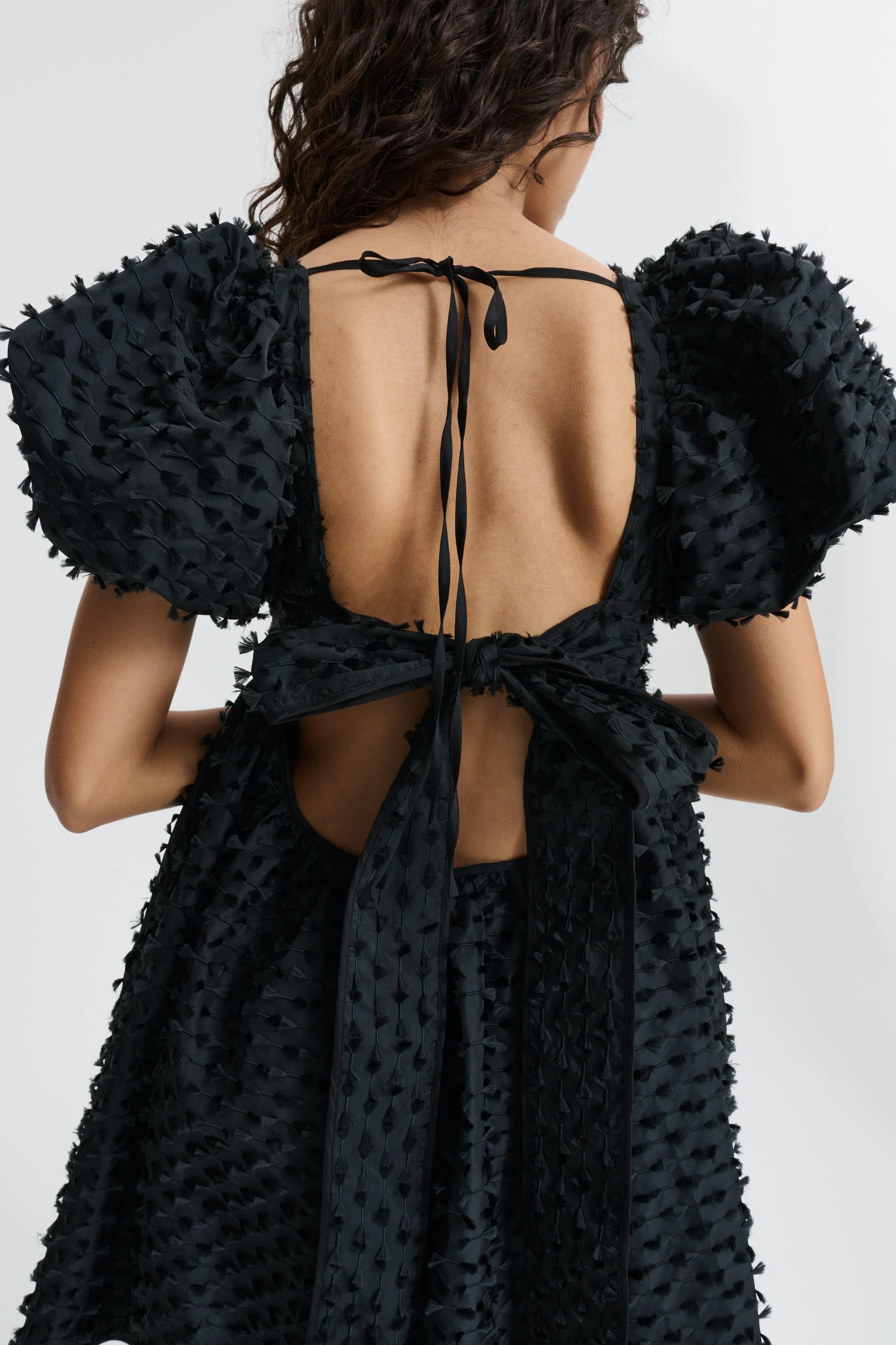 CBTILDE | DRESS FIAMMA FIL-COUPÉ BLACK sold by Cecilie Bahnsen product image thumbnail 3