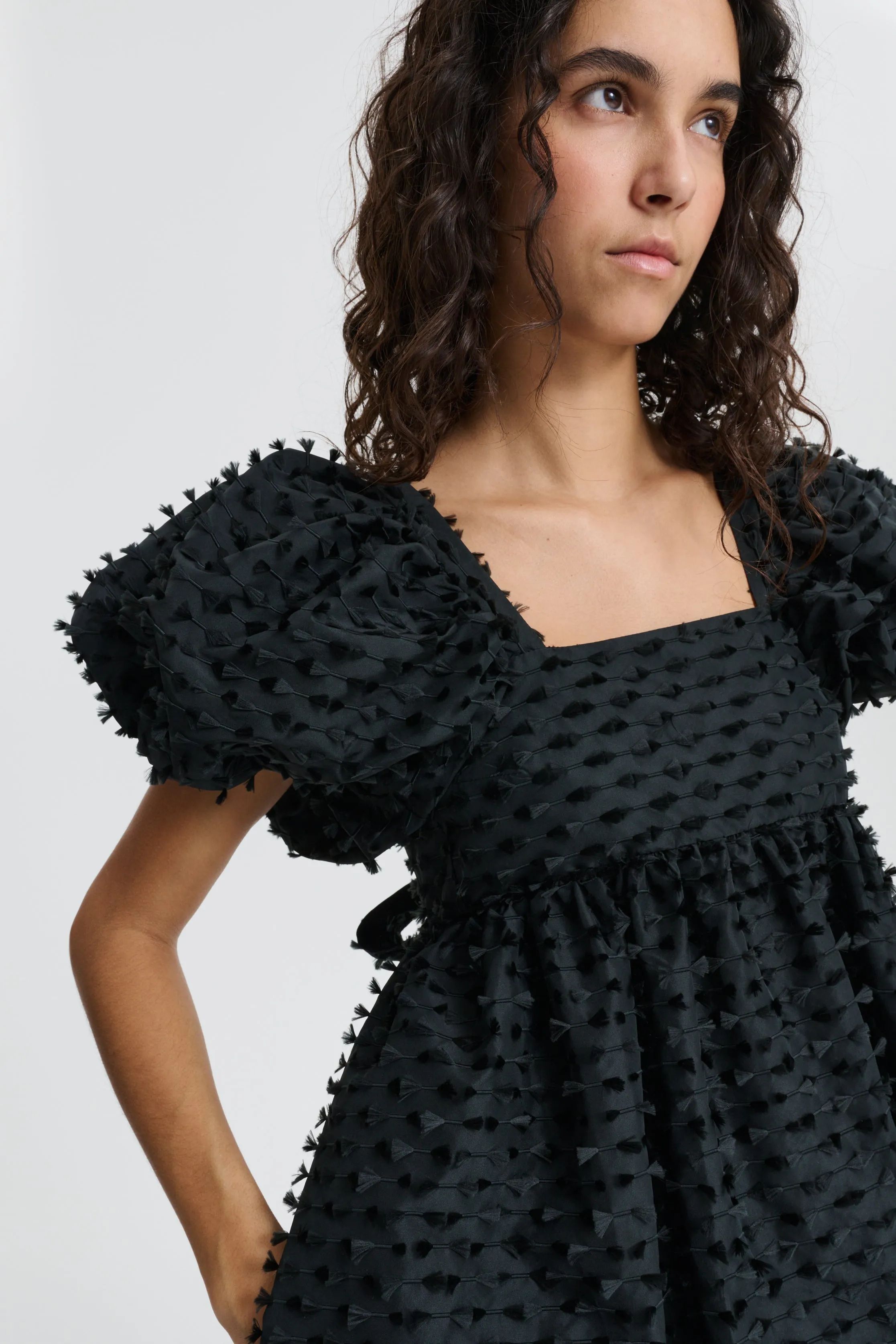CBTILDE | DRESS FIAMMA FIL-COUPÉ BLACK sold by Cecilie Bahnsen product image thumbnail 2